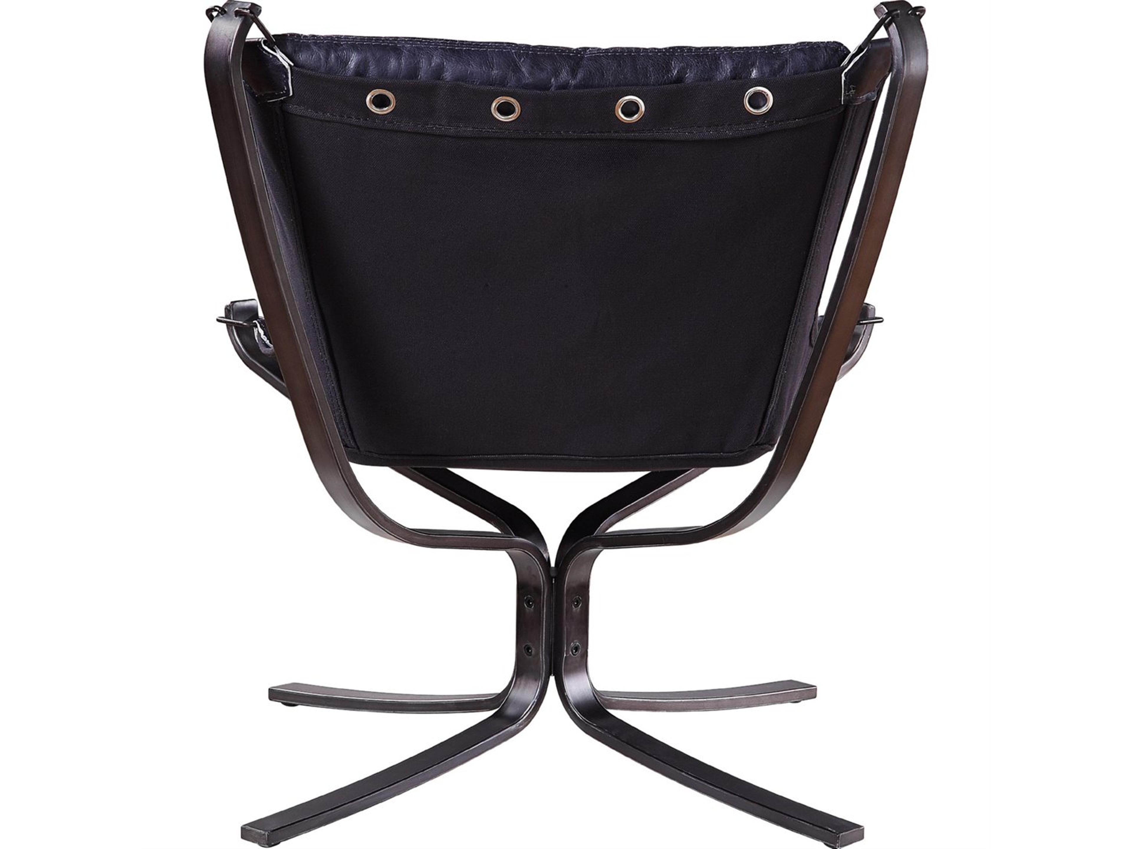 Acme Furniture Carney Blue Leather Accent Chair