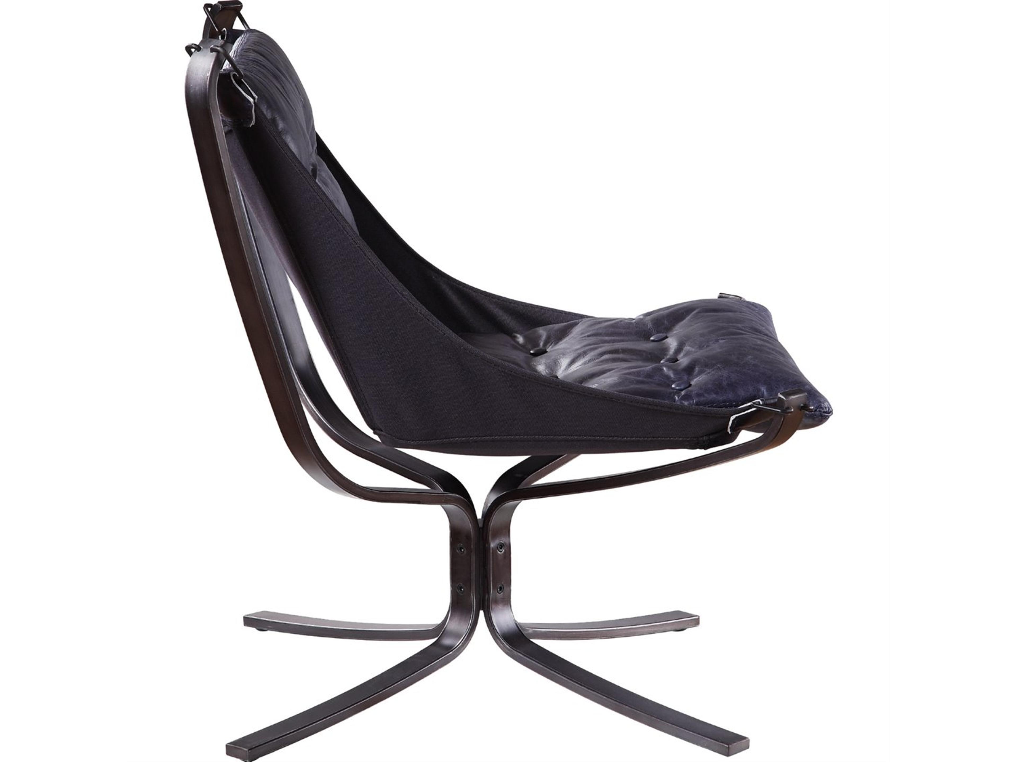 Acme Furniture Carney Blue Leather Accent Chair