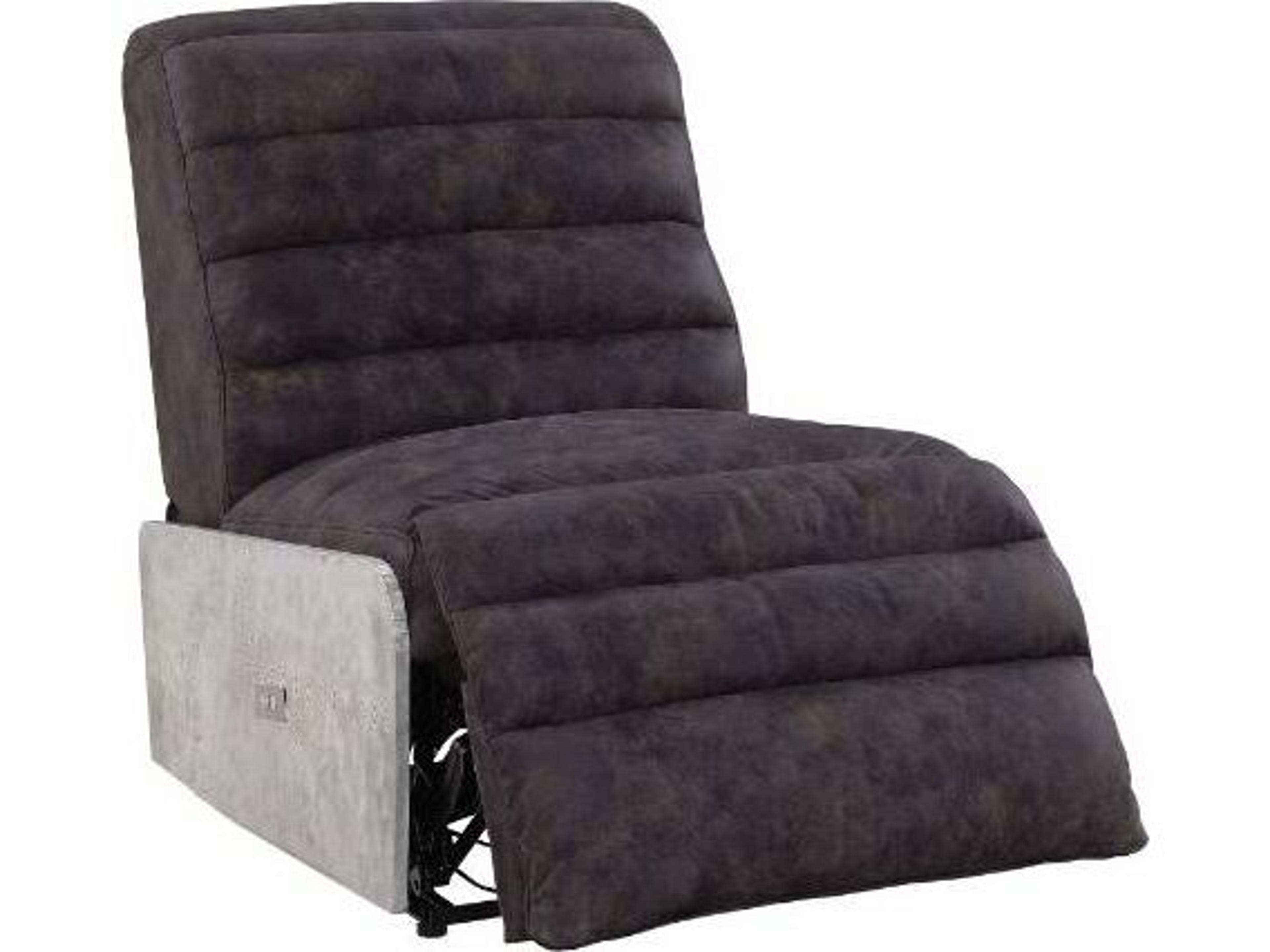 Acme Furniture Okzuil Gray Brown Leather Recliner