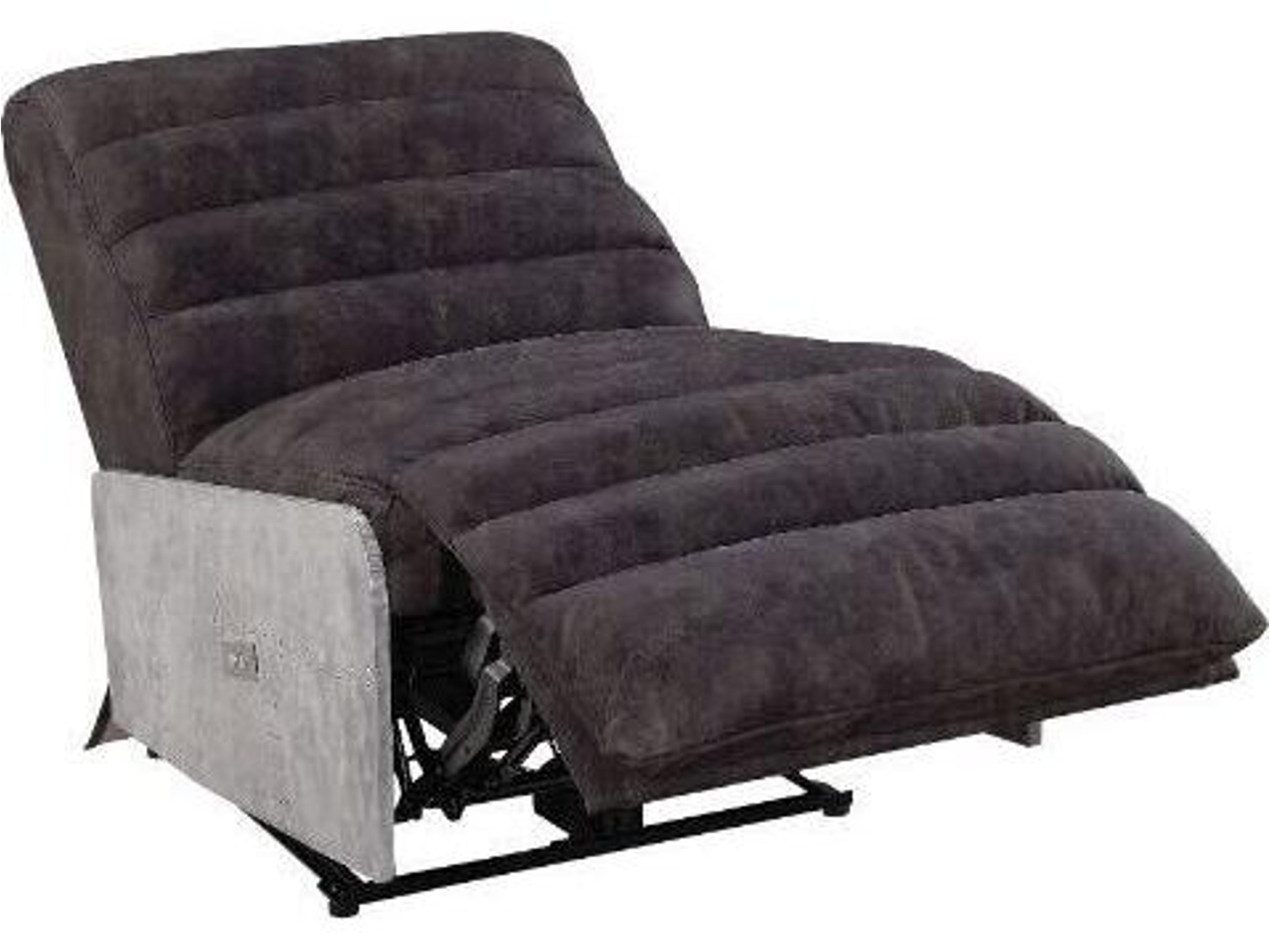 Acme Furniture Okzuil Gray Brown Leather Recliner