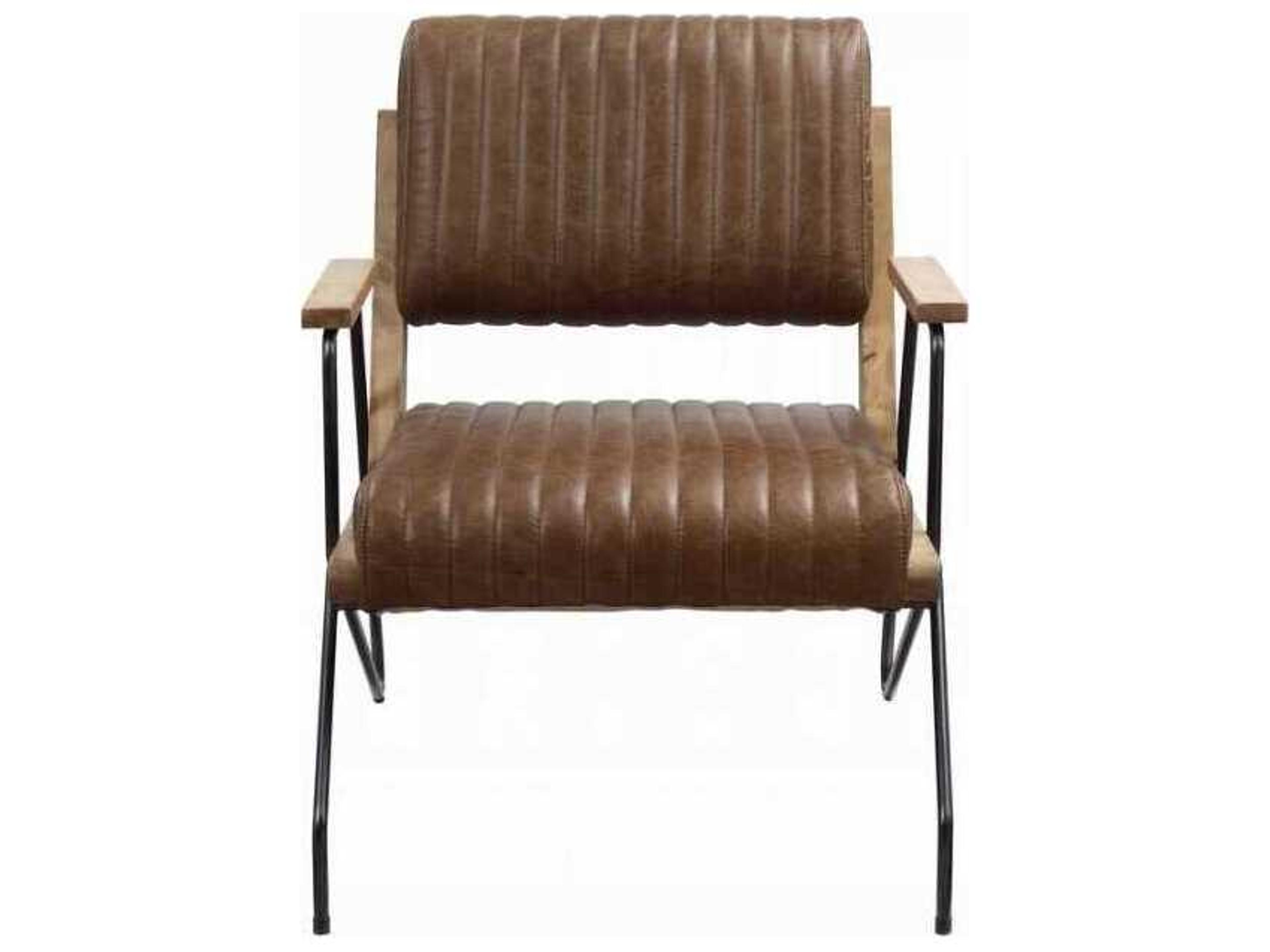 Acme Furniture Brown Leather Accent Chair
