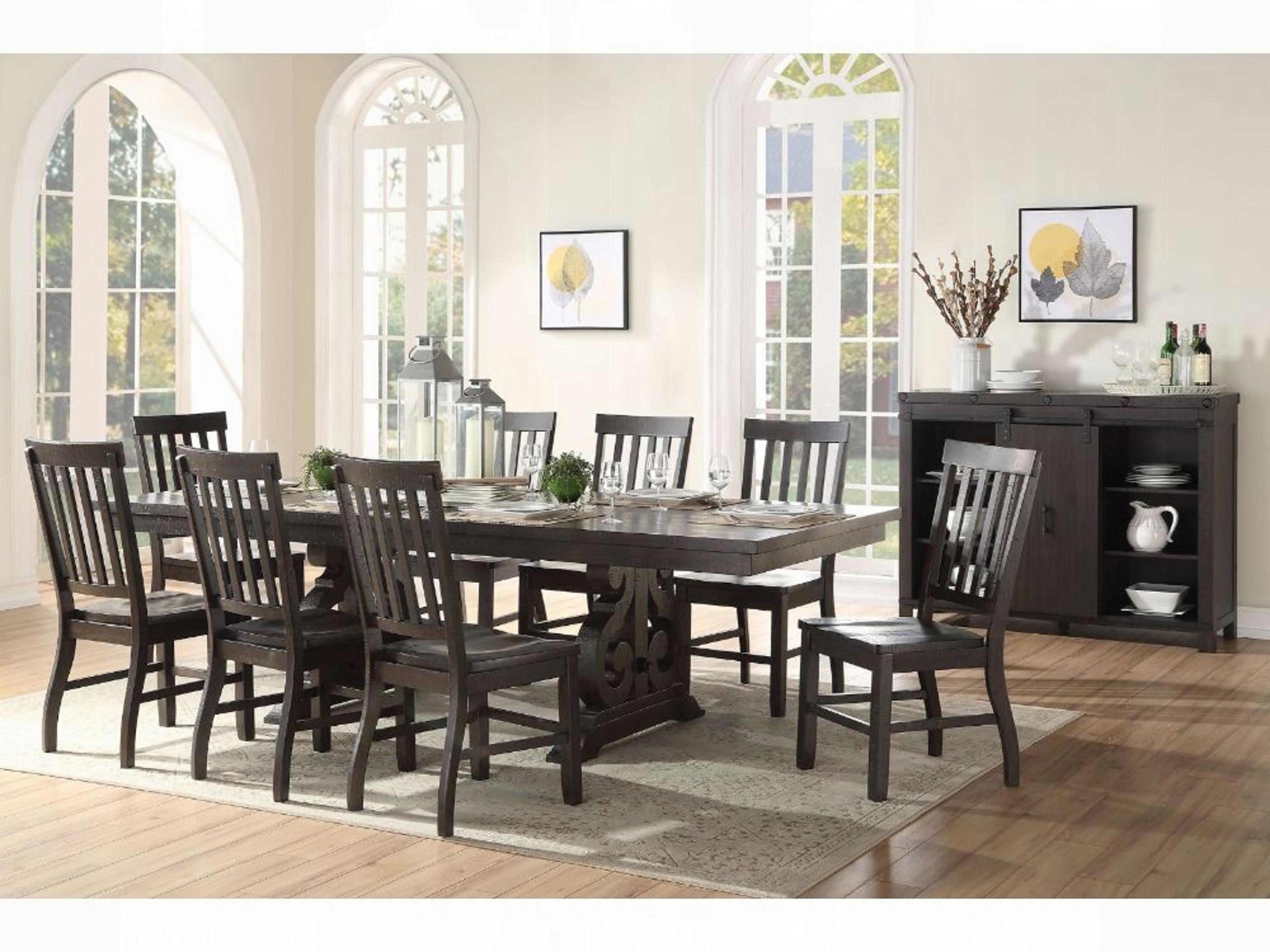 Acme Furniture Maisha Rectangular Wood Rustic Walnut Dining Table