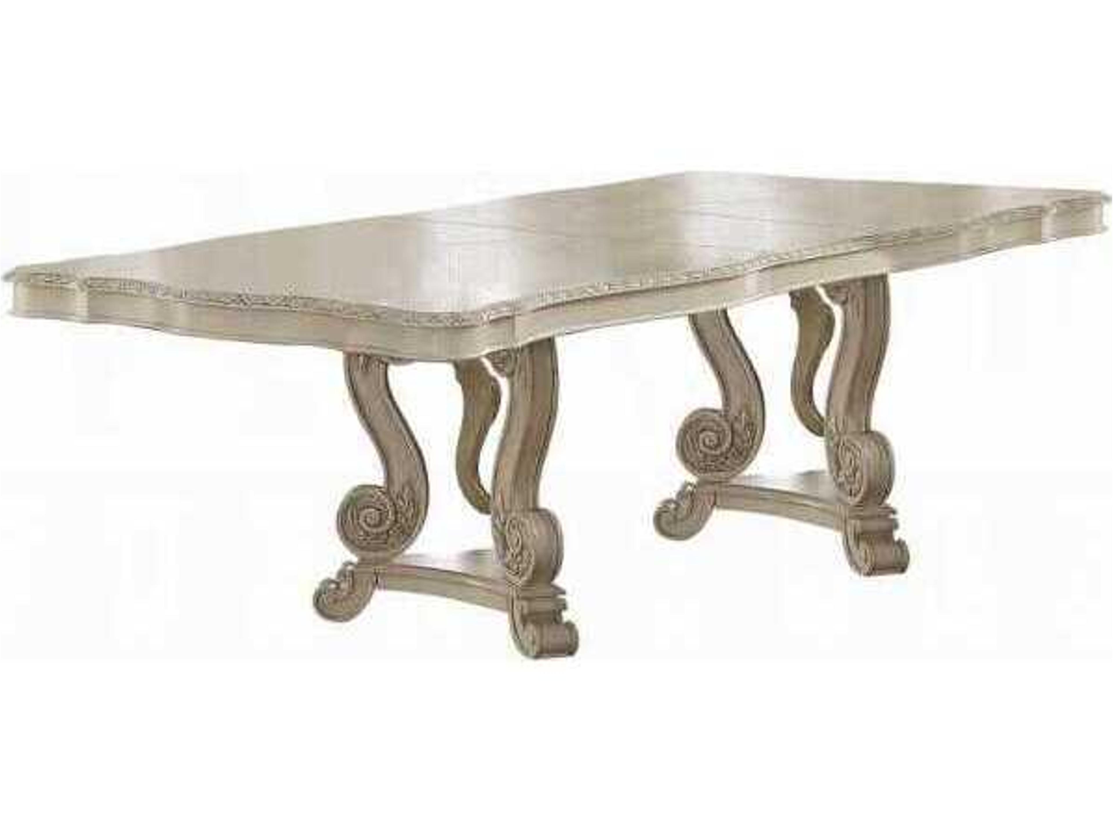 Ragenardus Rectangular Wood Antique White Dining Table