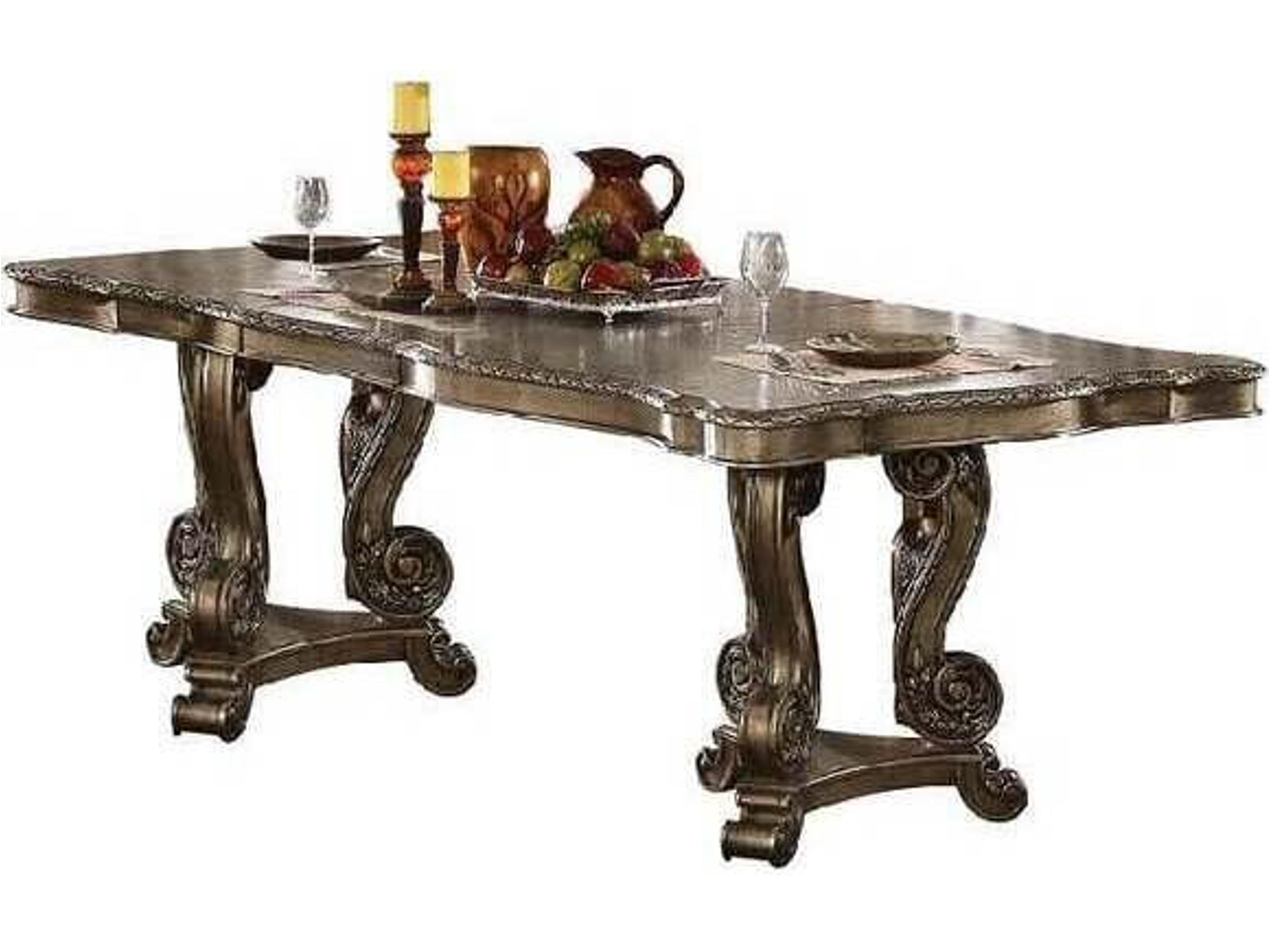 Ragenardus Rectangular Wood Vintage Oak Dining Table