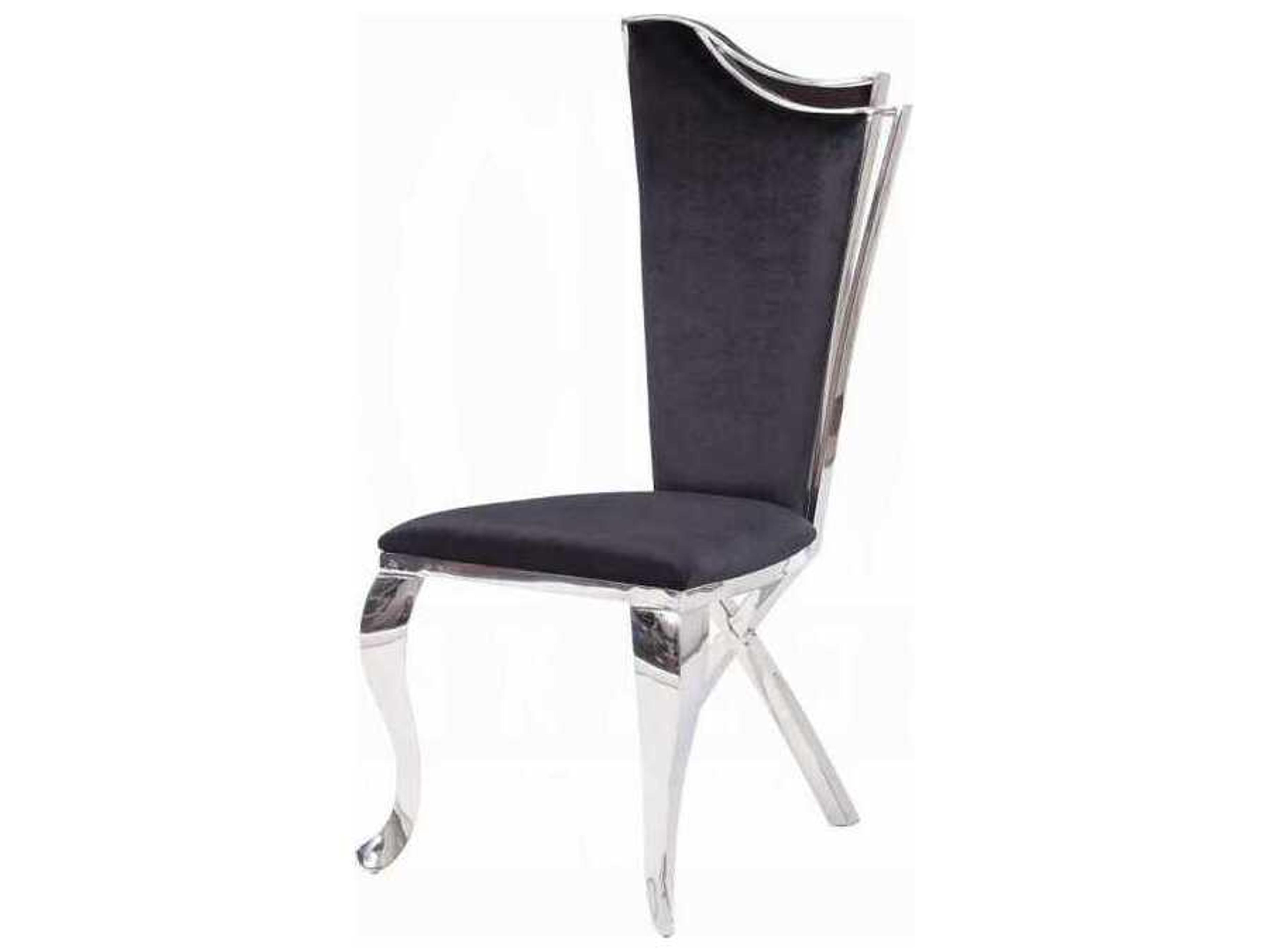 Cyrene Silver Upholstered Armless Dining Chair Set of 2