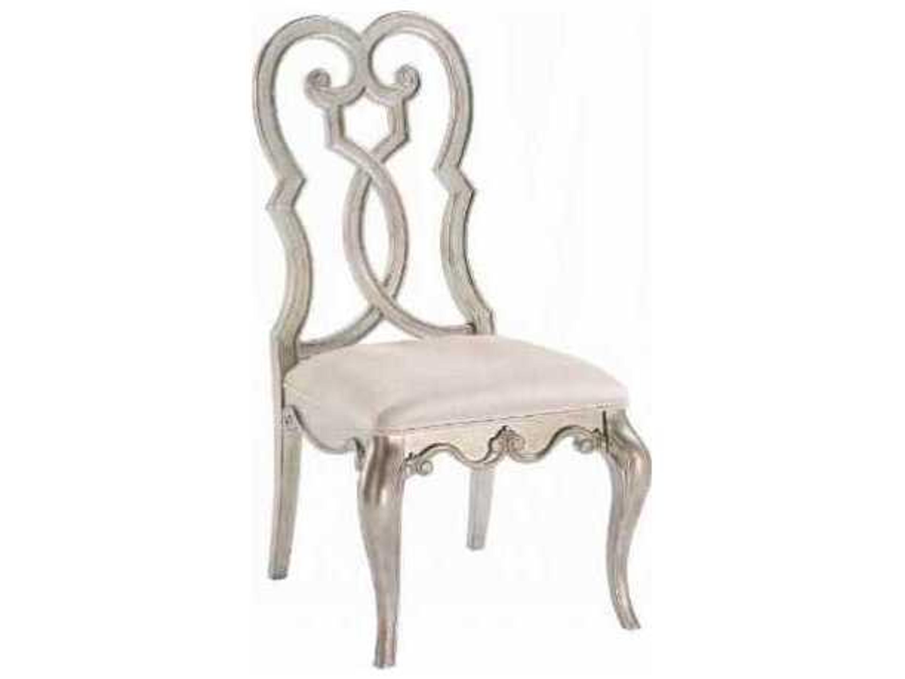 Esteban Poplar Wood Champagne Velvet Upholstered Armless Dining Chair Set of 2
