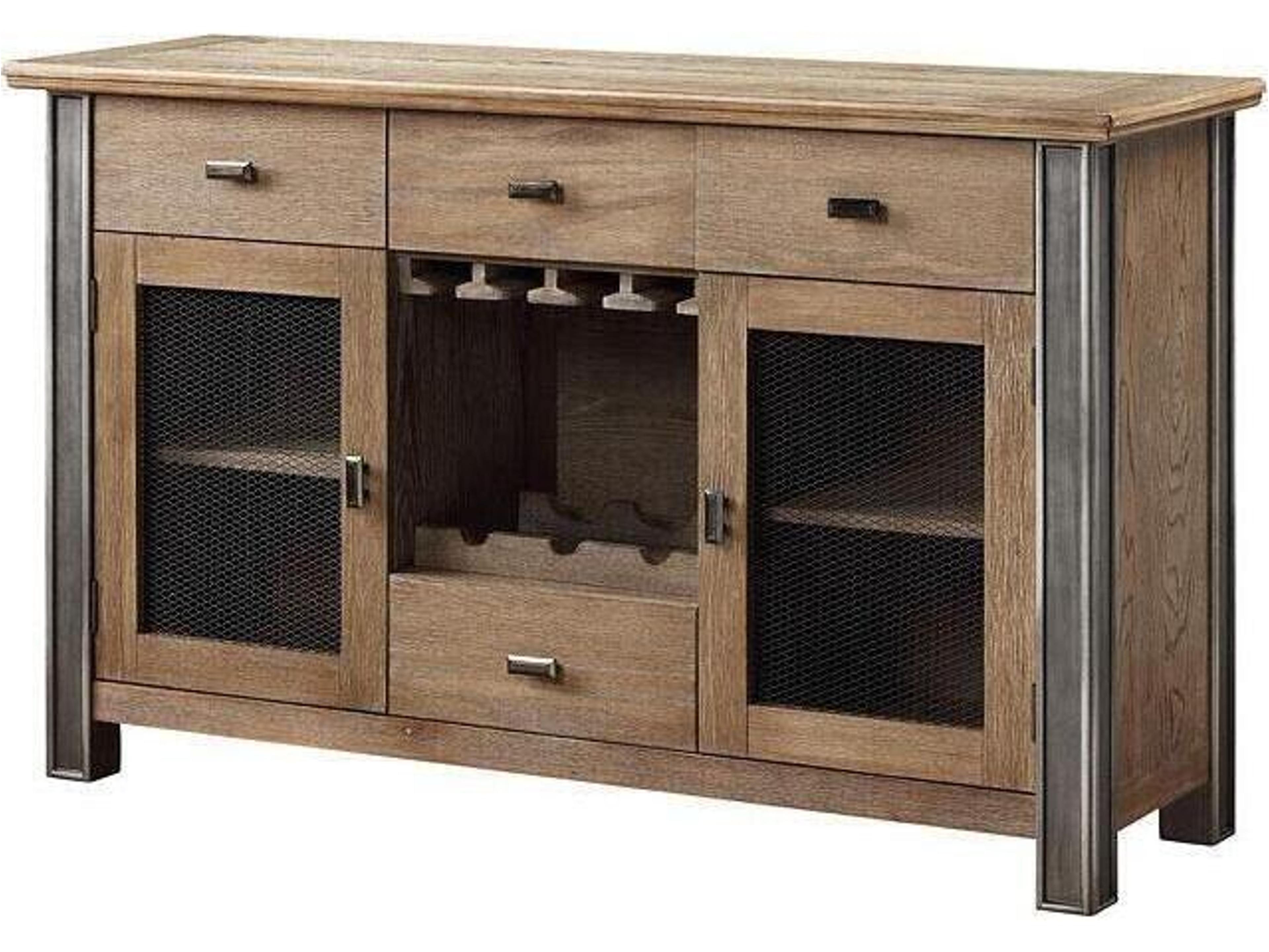 Nathaniel 56" Oak Wood Maple Sideboard