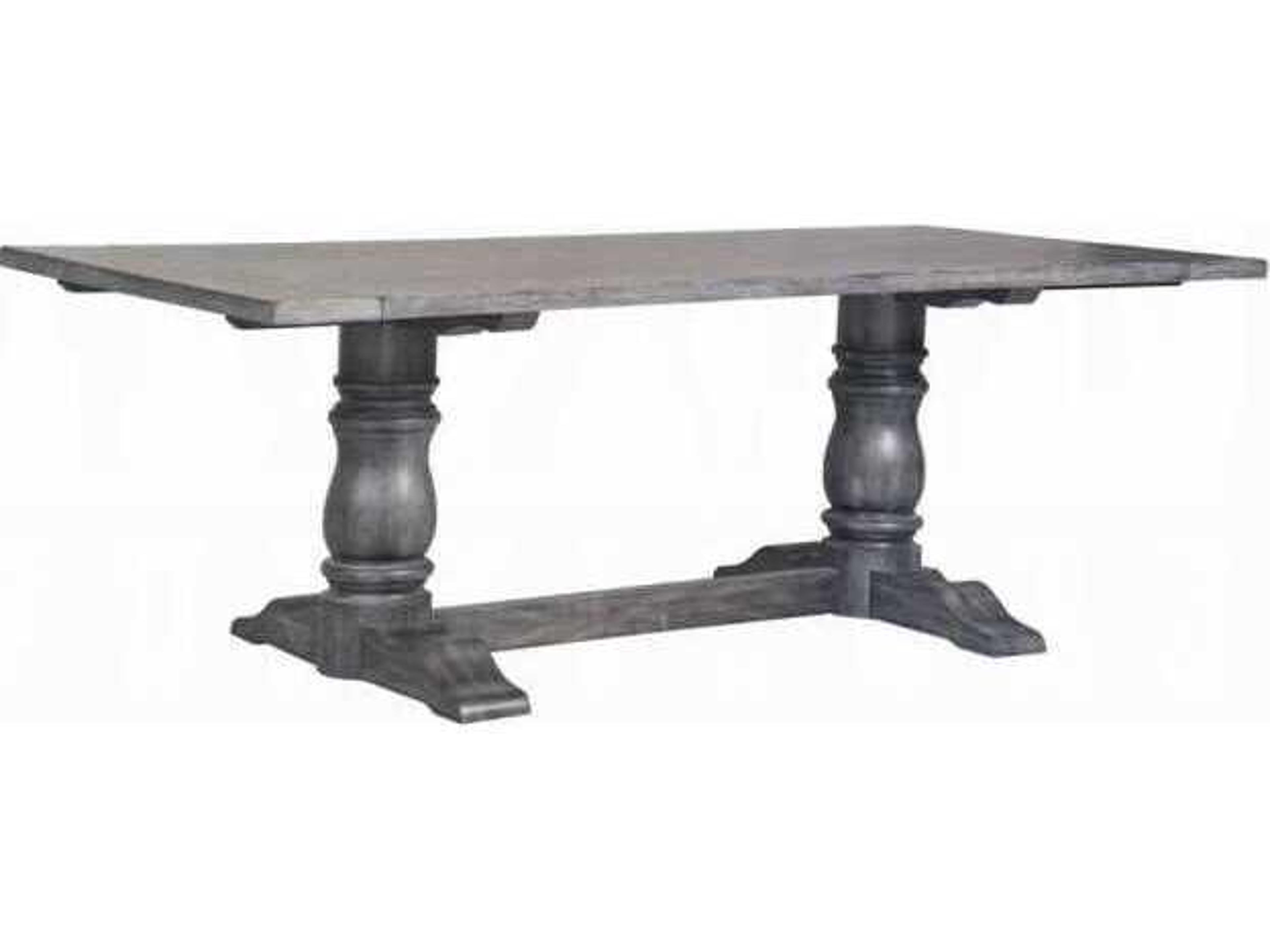 Leventis Rectangular Wood Weathered Gray Dining Table