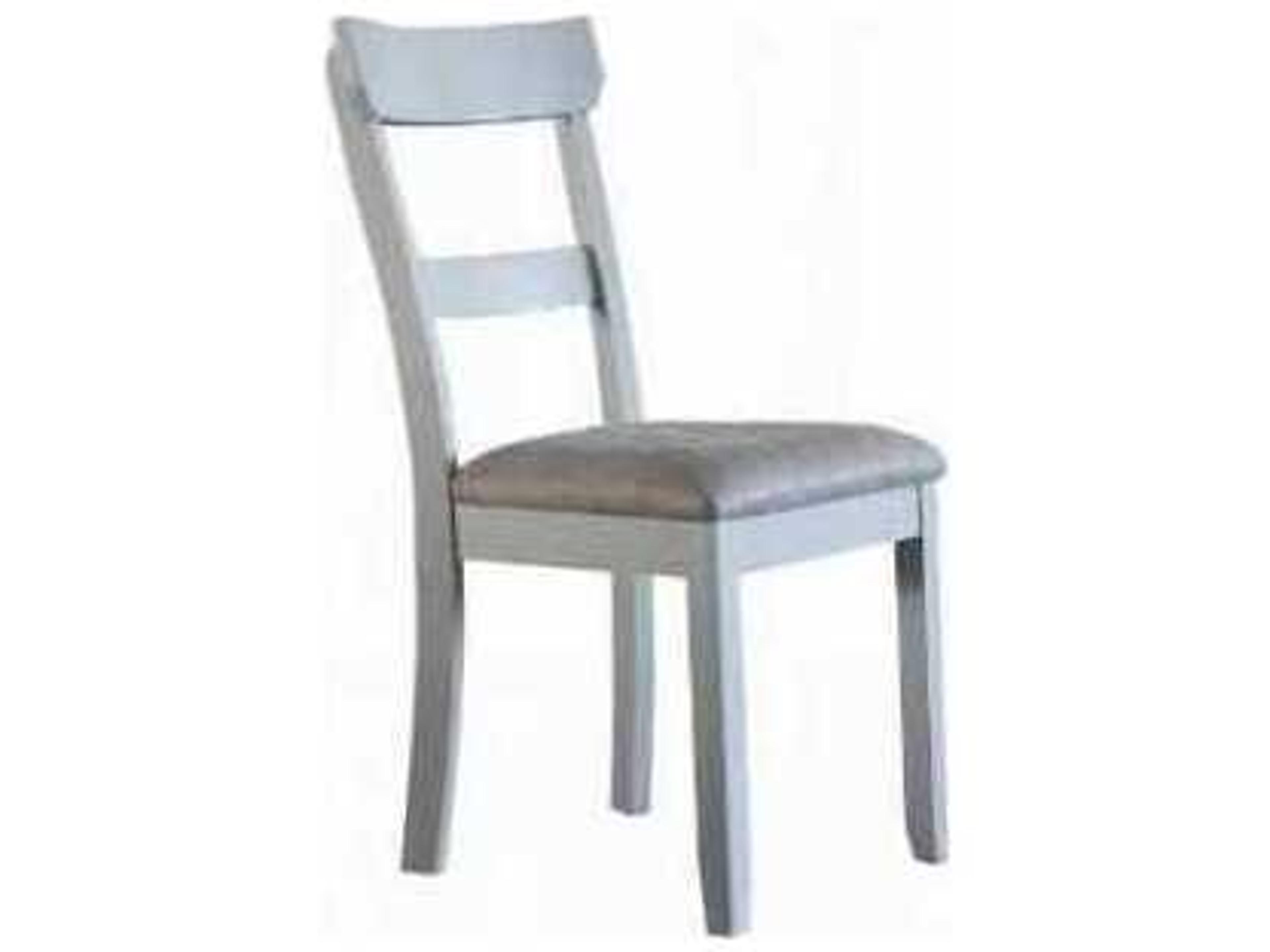 House Marchese Rubberwood Gray Upholstered Armless Dining Chair Set of 2