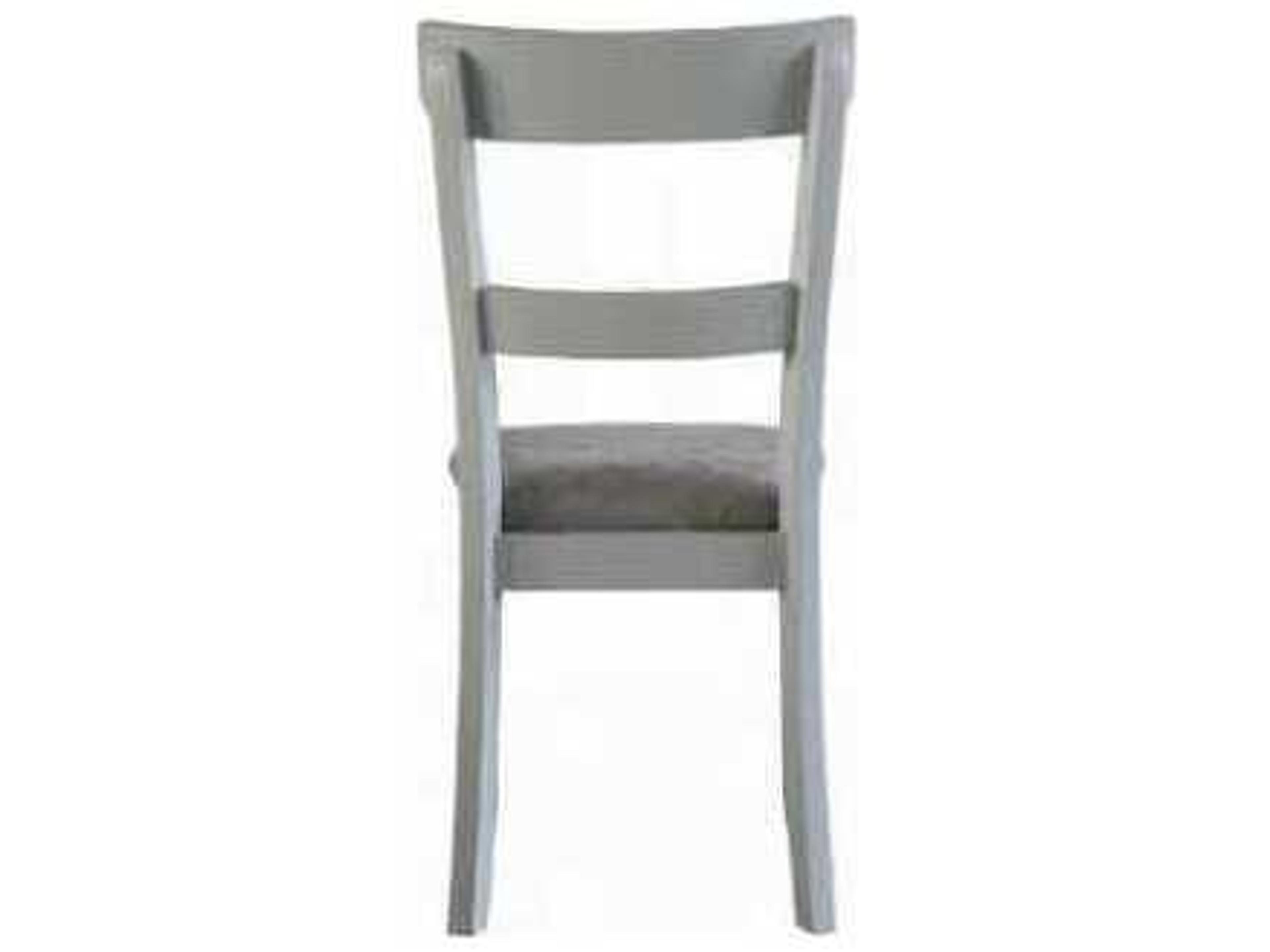 Acme Furniture House Marchese Rubberwood Gray Upholstered Armless Dining Chair Set of 2