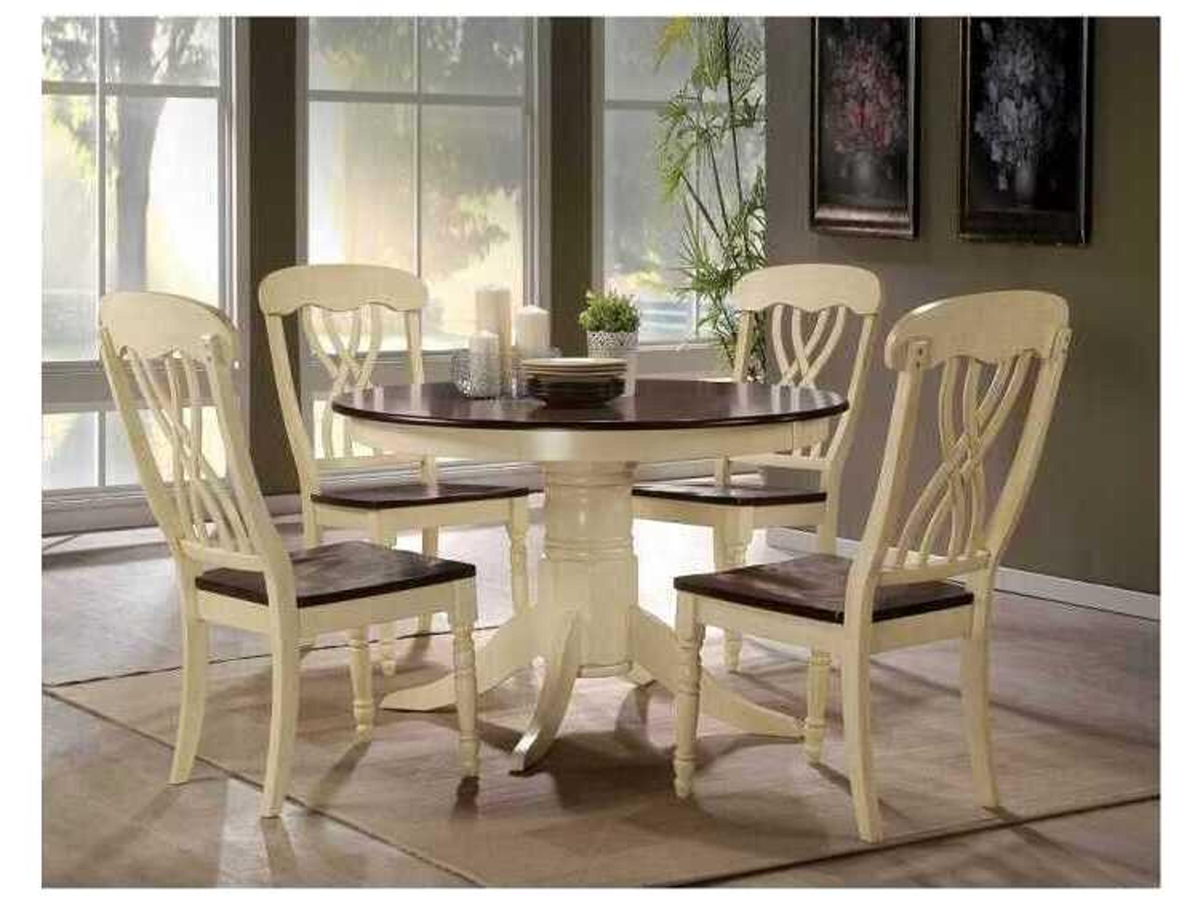 Acme Furniture Dylan Rubberwood Beige Armless Dining Chair Set of 2