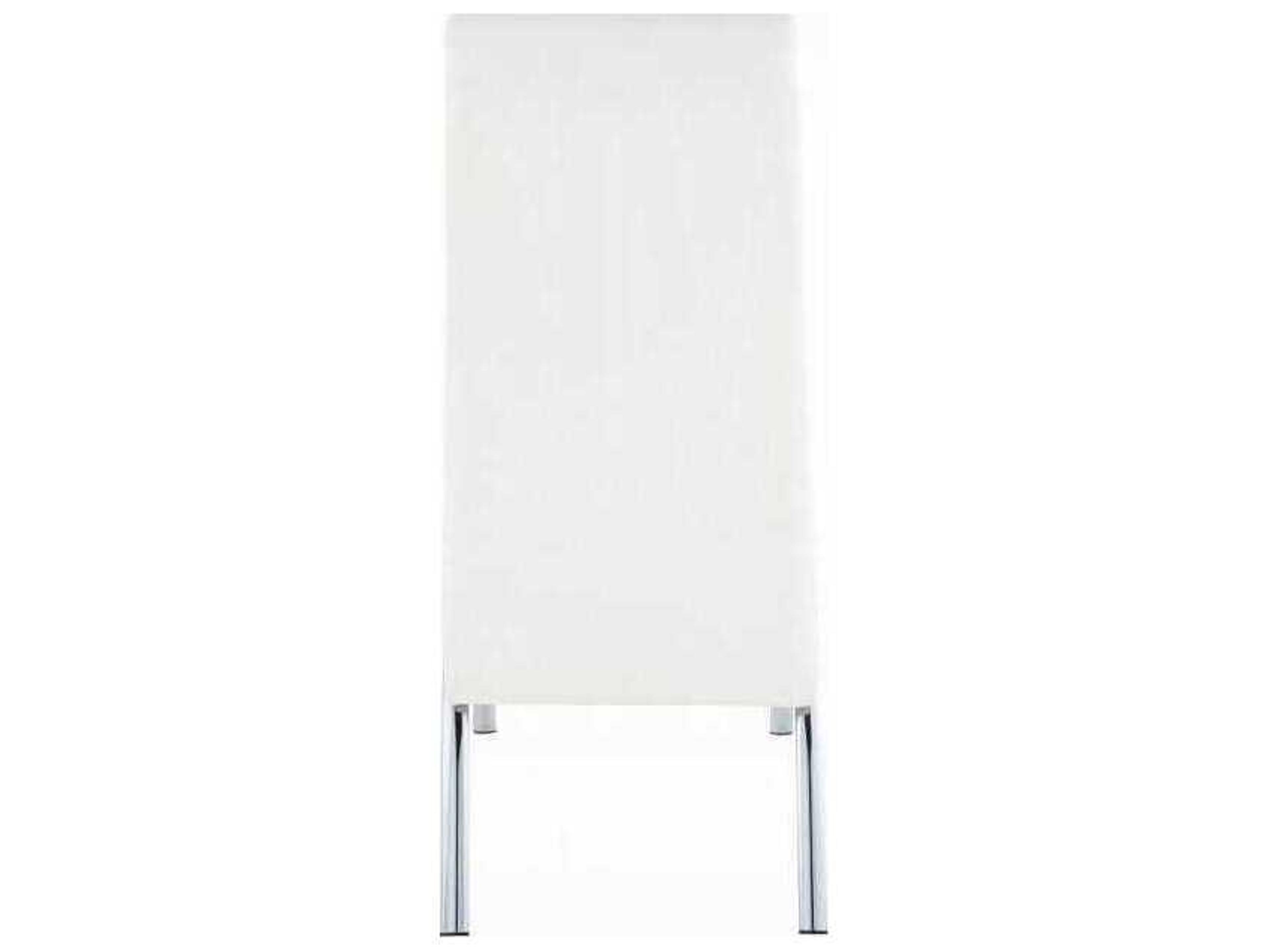 Acme Furniture Pervis White Faux Leather Armless Dining Chair Set of 2