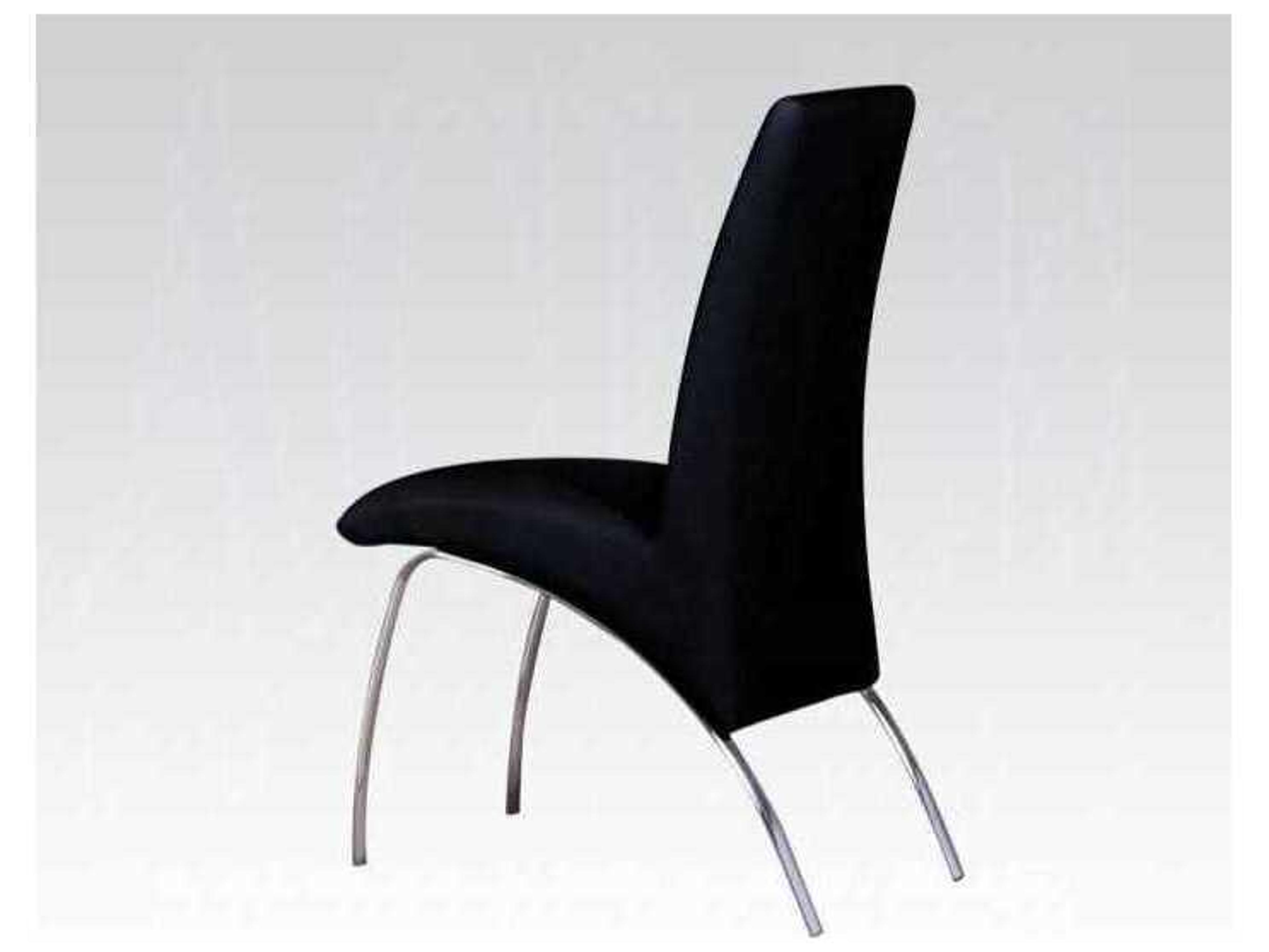 Acme Furniture Pervis Black Faux Leather Armless Dining Chair Set of 2