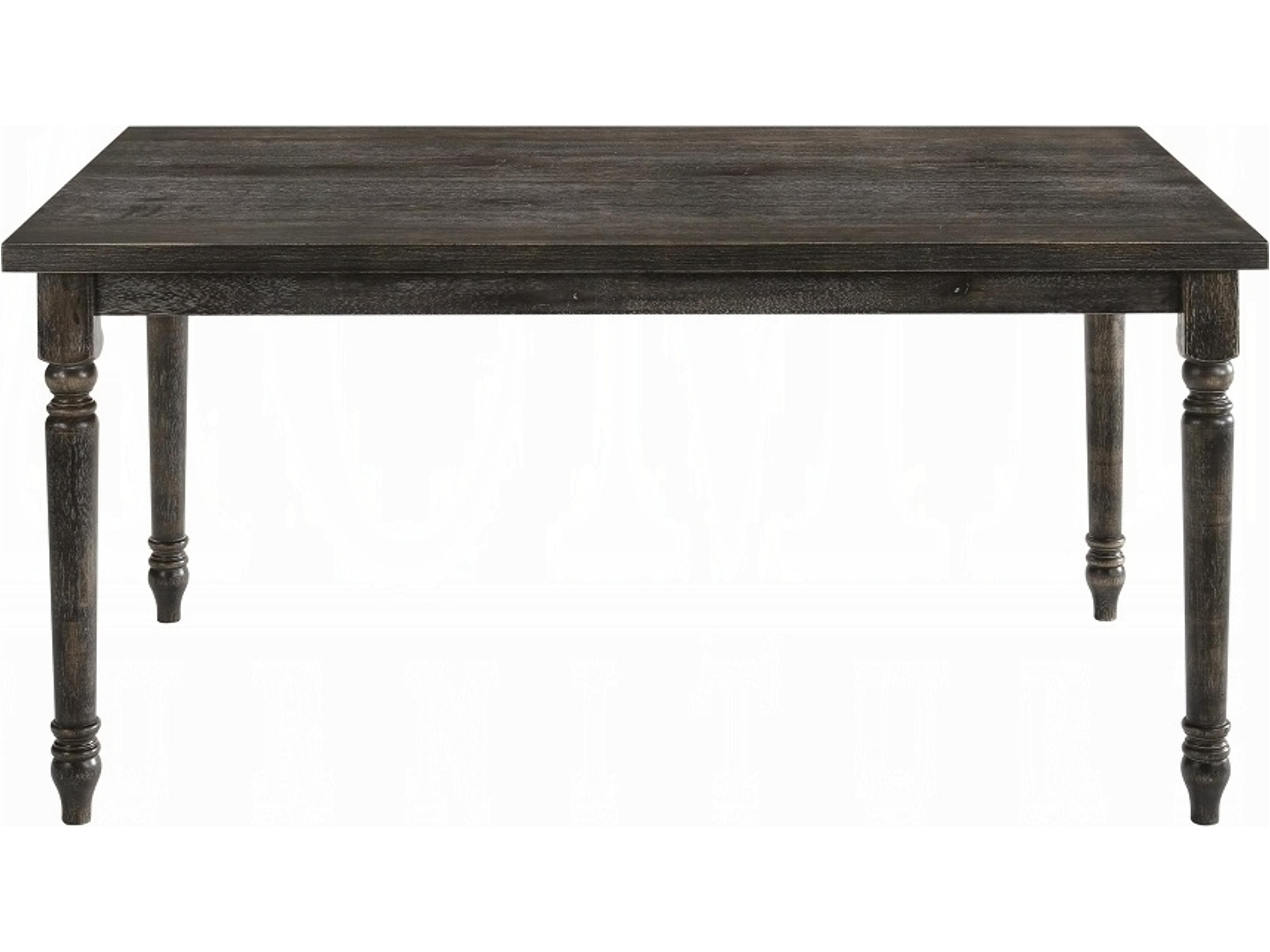 Acme Furniture Claudia Ii Rectangular Wood Weathered Gray Dining Table