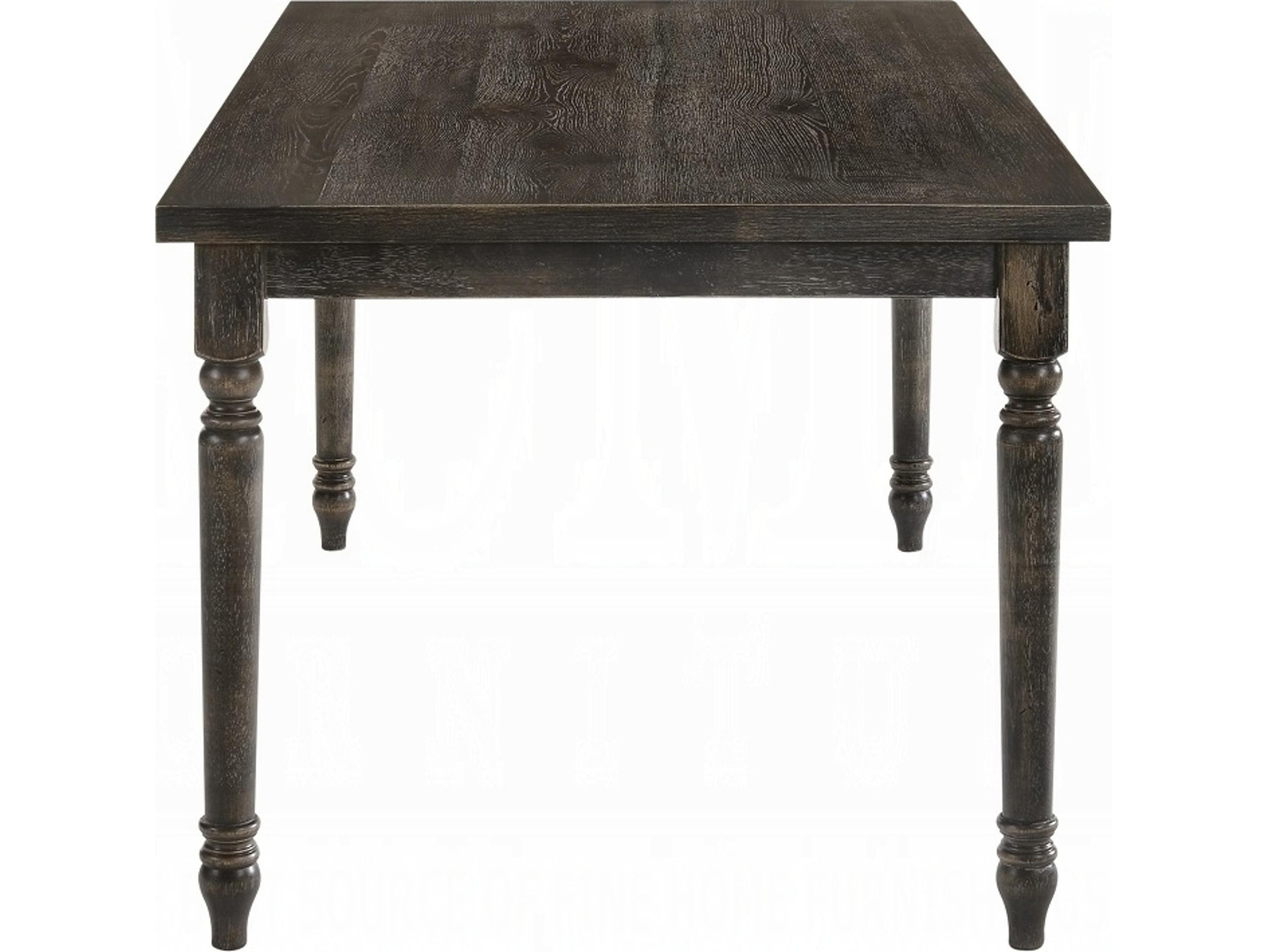 Acme Furniture Claudia Ii Rectangular Wood Weathered Gray Dining Table