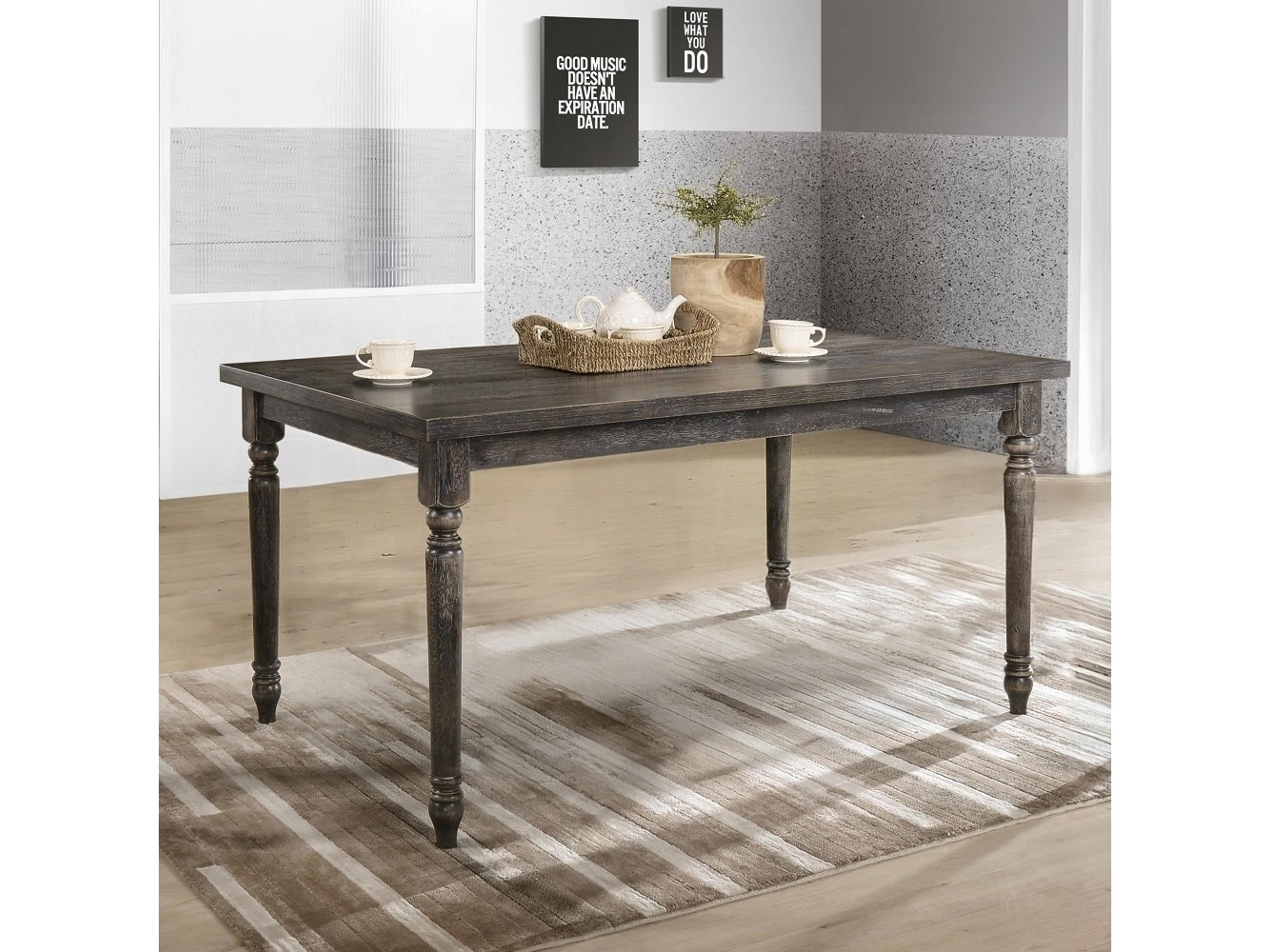 Acme Furniture Claudia Ii Rectangular Wood Weathered Gray Dining Table