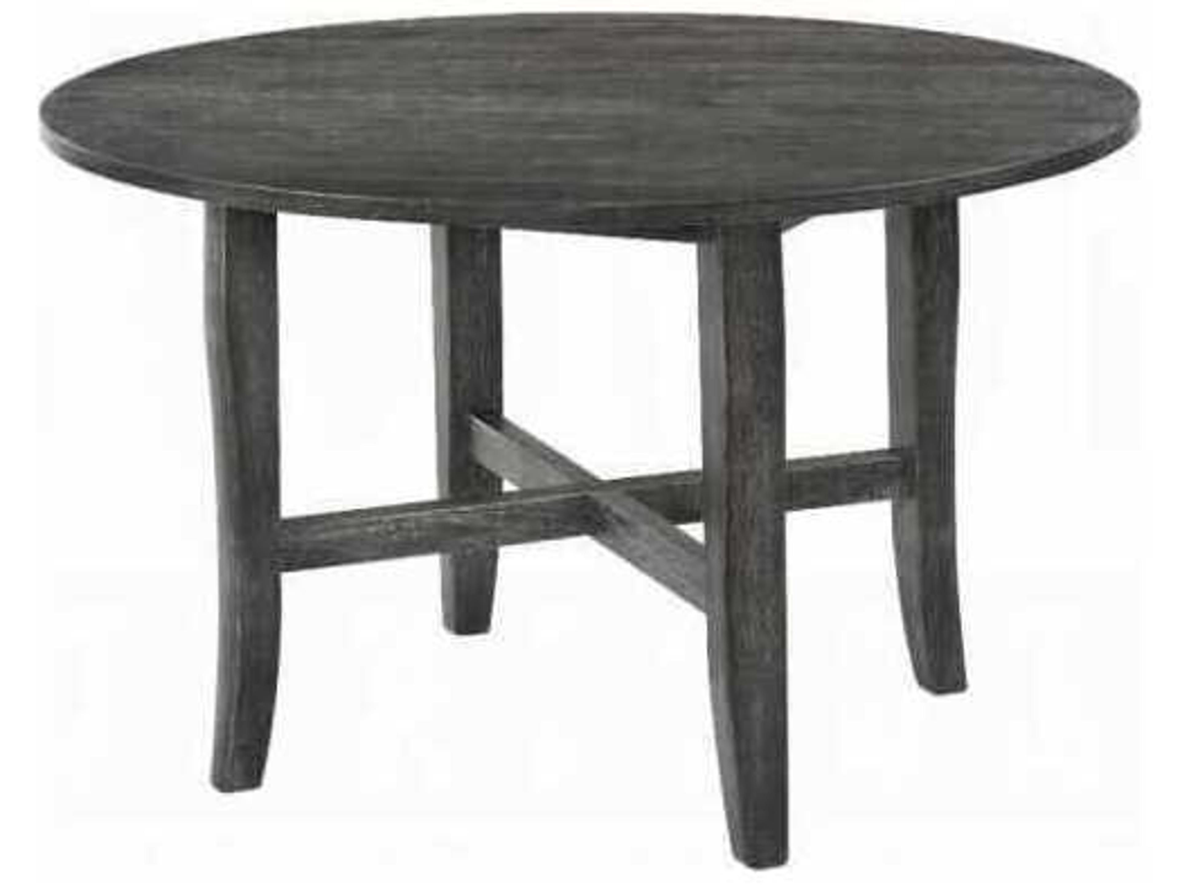 Acme Furniture Kendric Round Wood Rustic Gray Dining Table