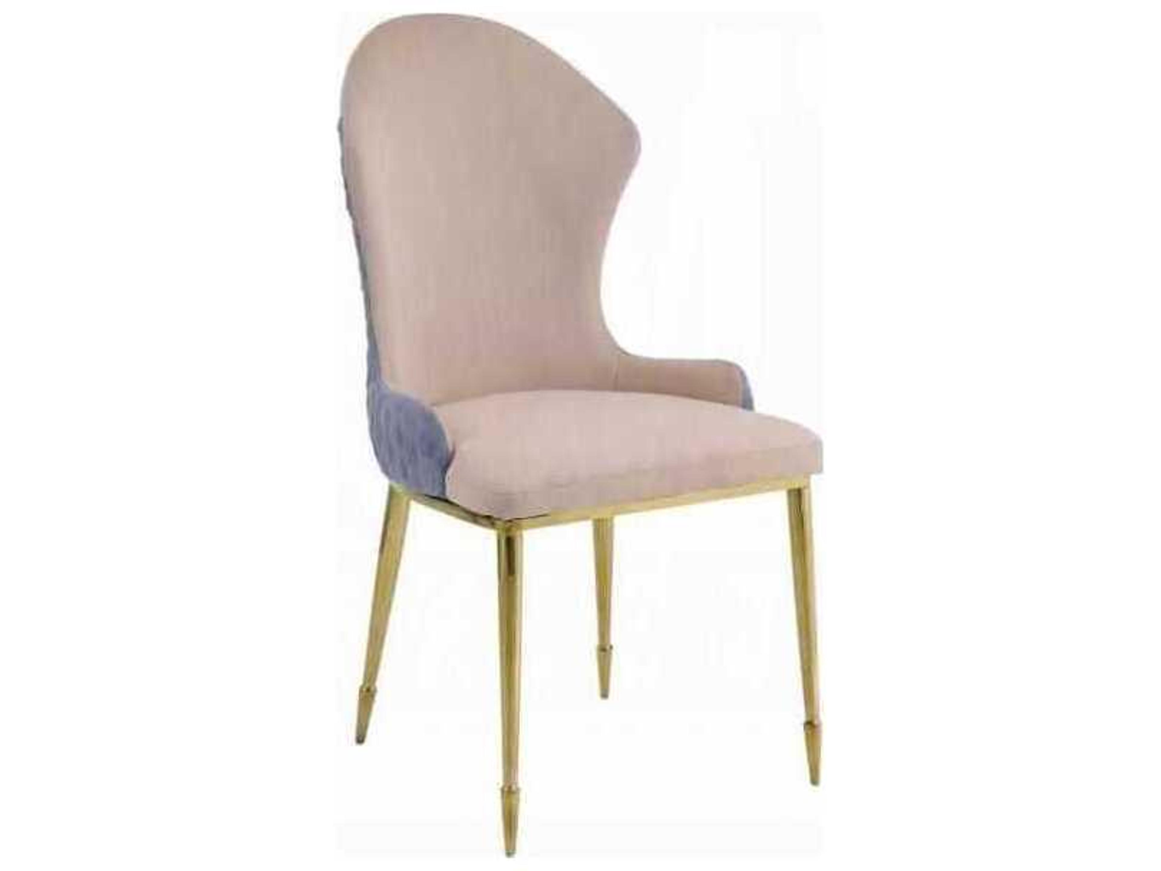 Acme Furniture Gold Upholstered Armless Dining Chair Set of 2
