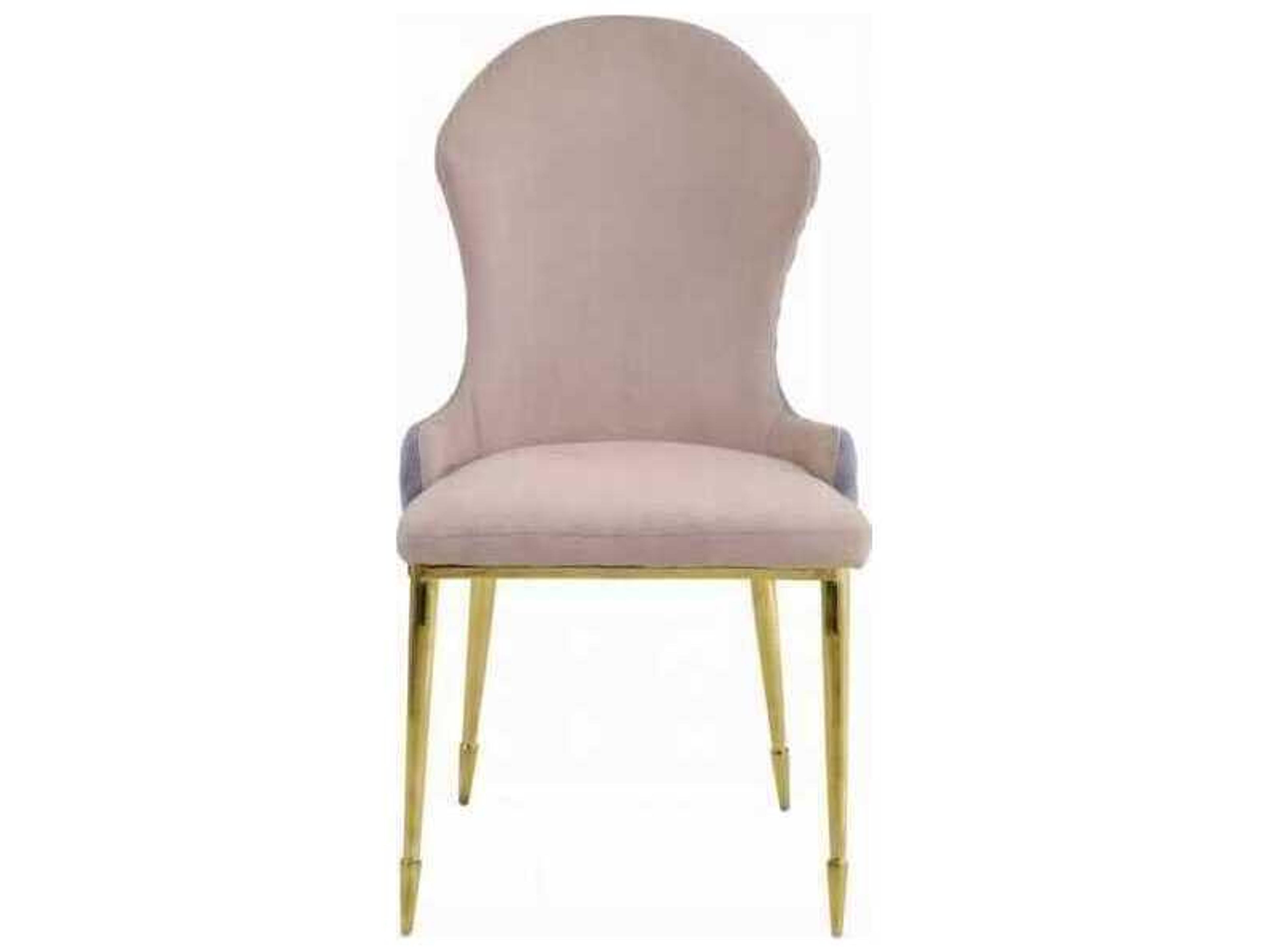 Acme Furniture Gold Upholstered Armless Dining Chair Set of 2