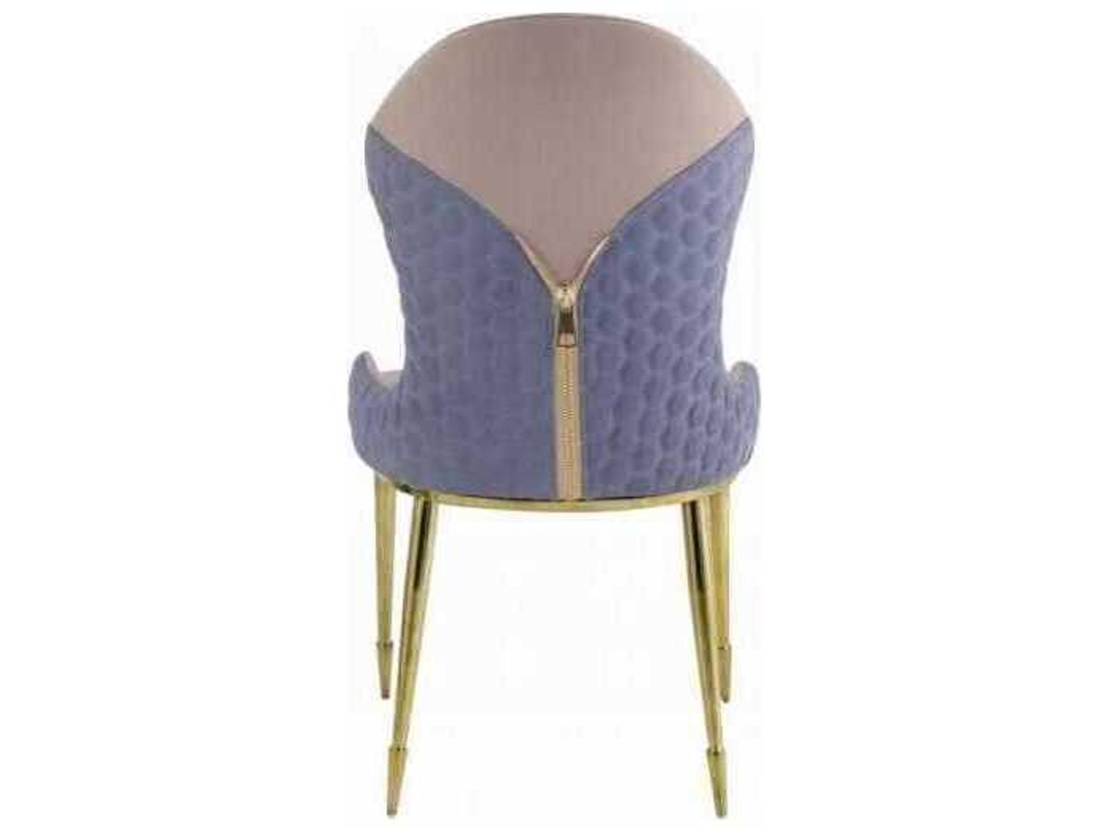 Acme Furniture Gold Upholstered Armless Dining Chair Set of 2