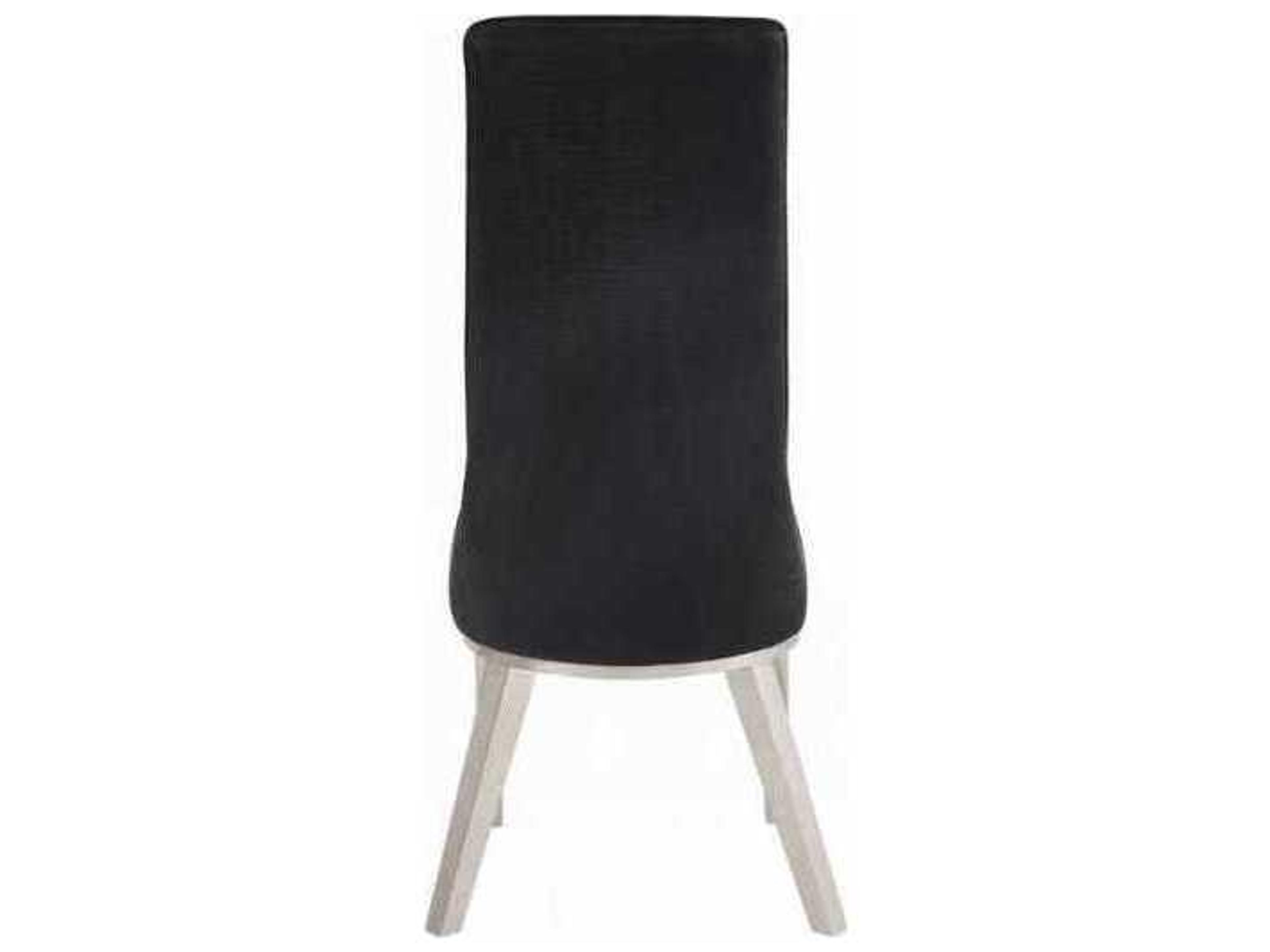 Acme Furniture Black Velvet Upholstered Armless Dining Chair Set of 2