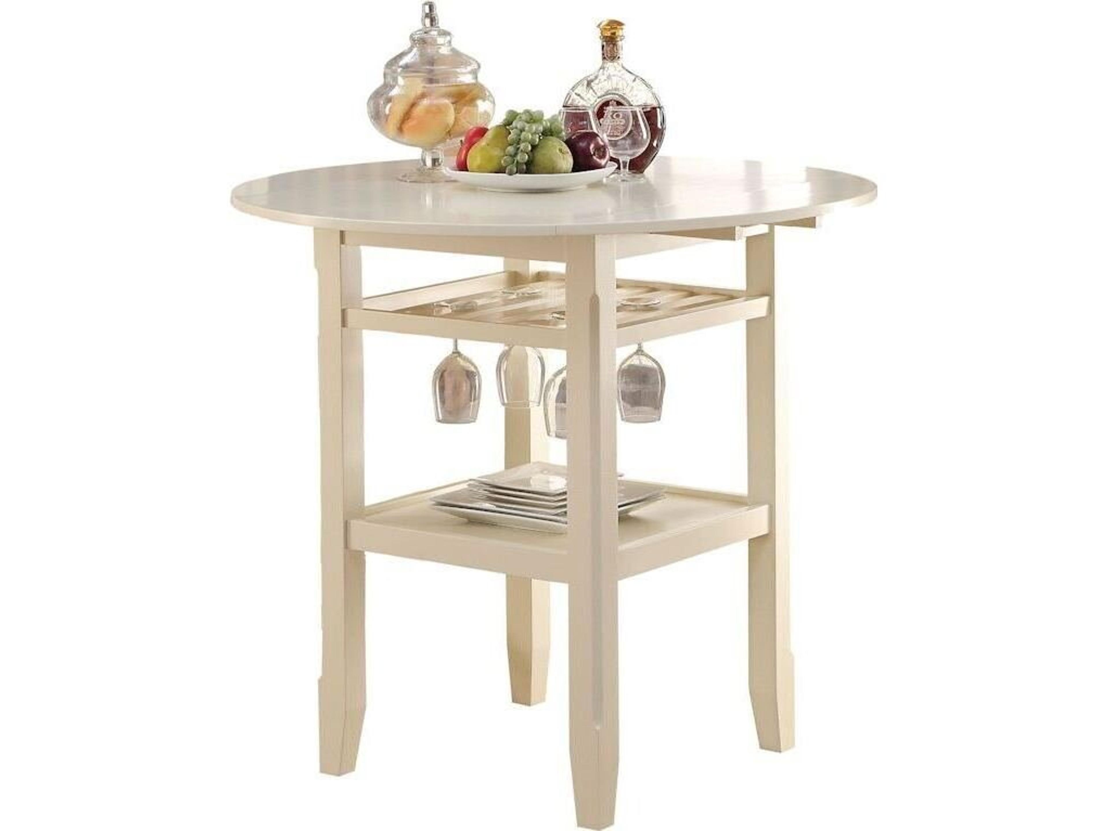 Tartys Round Wood Cream Dining Table