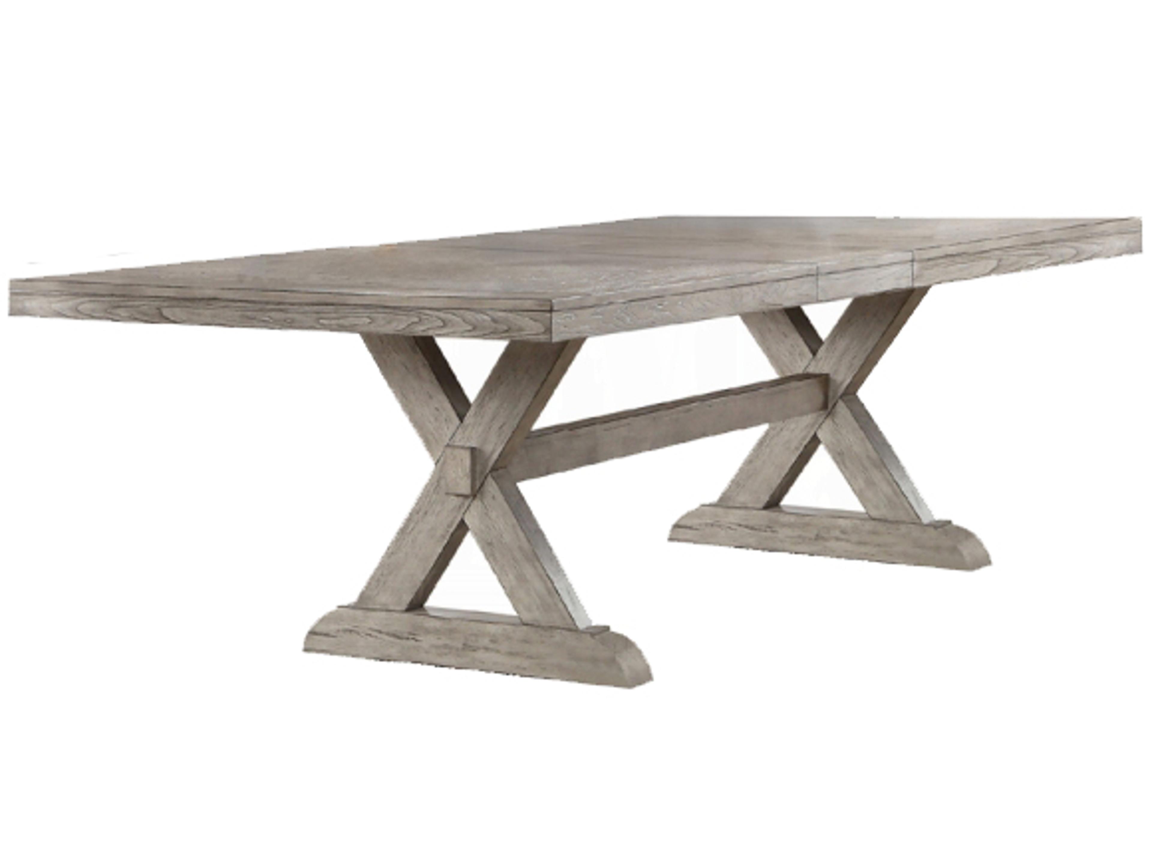 Rocky Rectangular Wood Gray Oak Dining Table