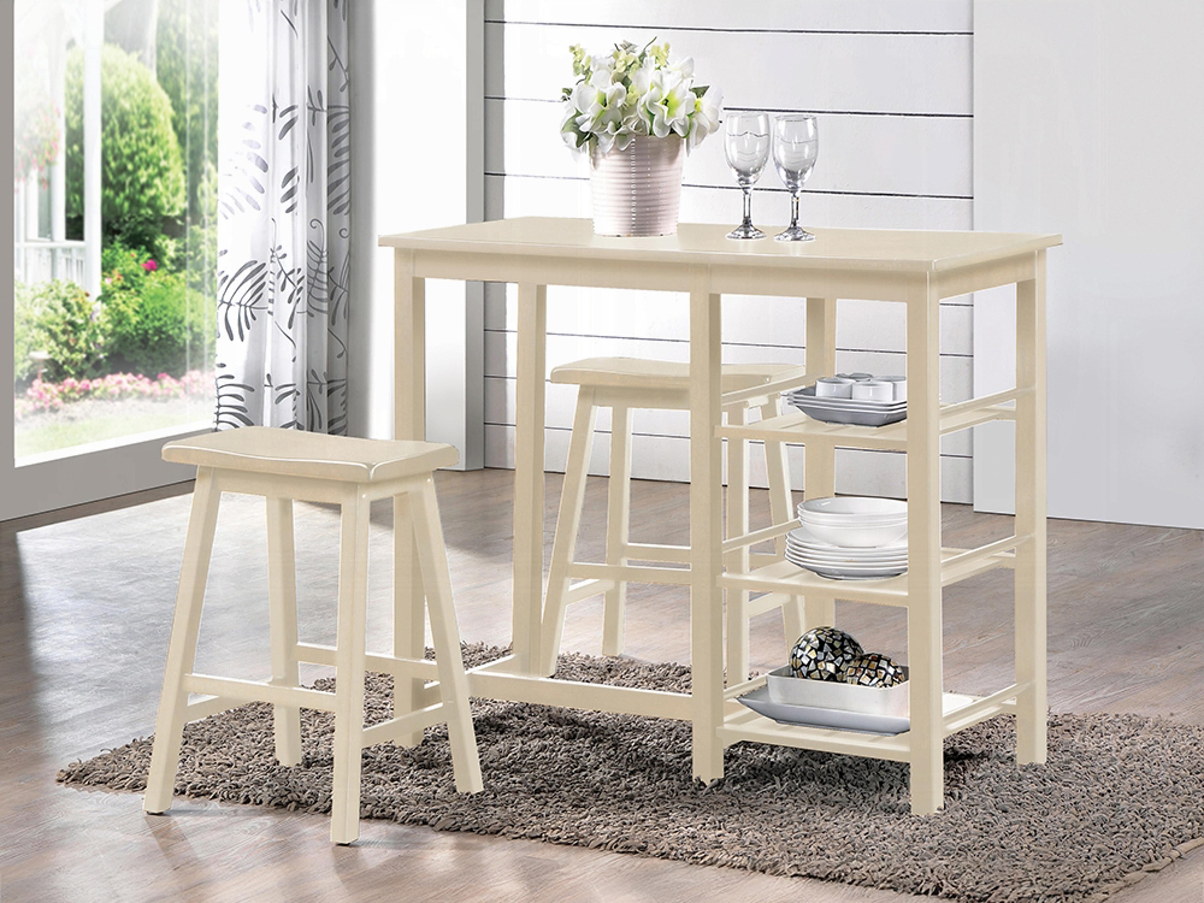 Rubberwood Counter Dining Room Set