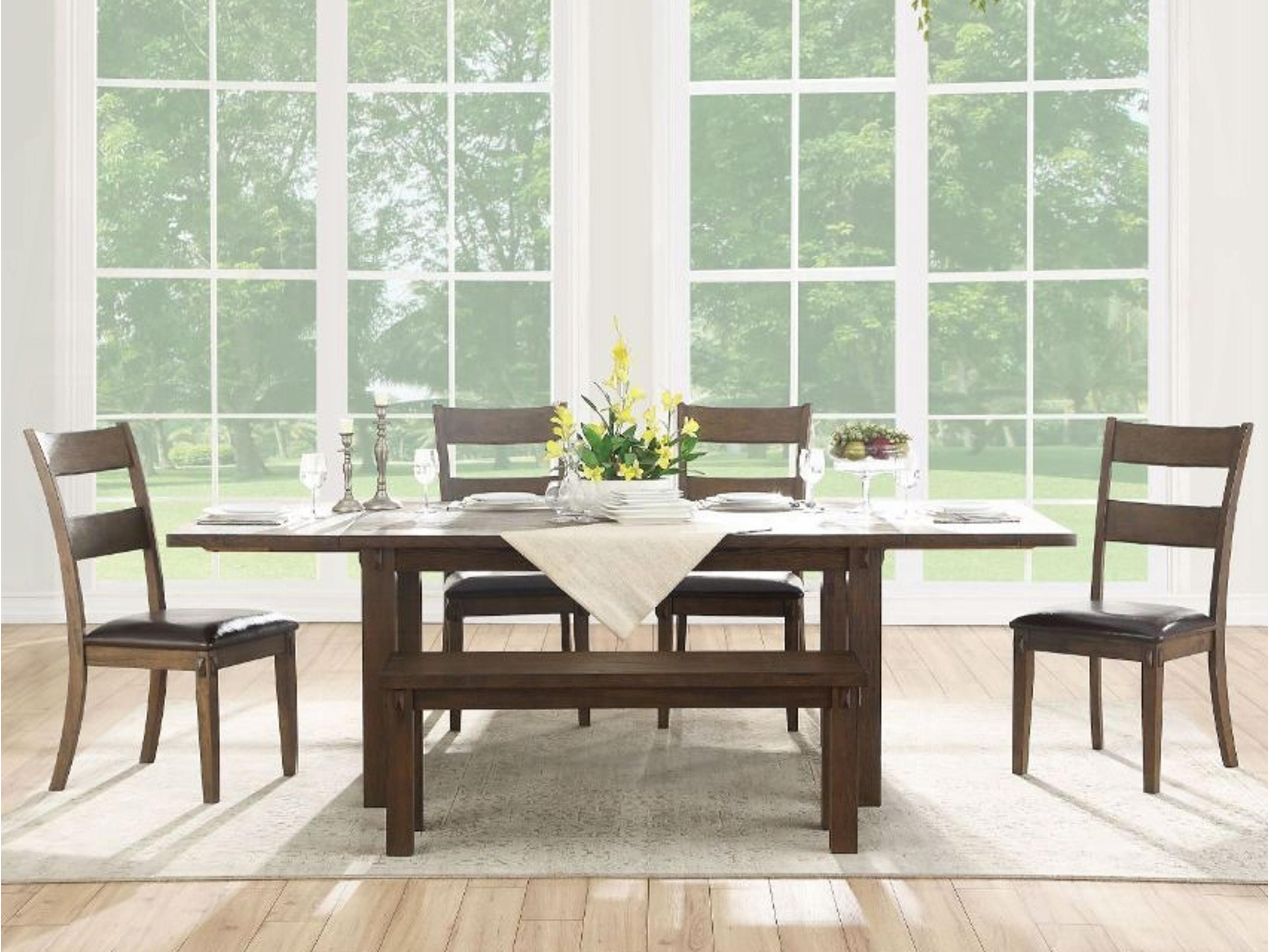 Acme Furniture Rectangular Wood Dark Oak Dining Table