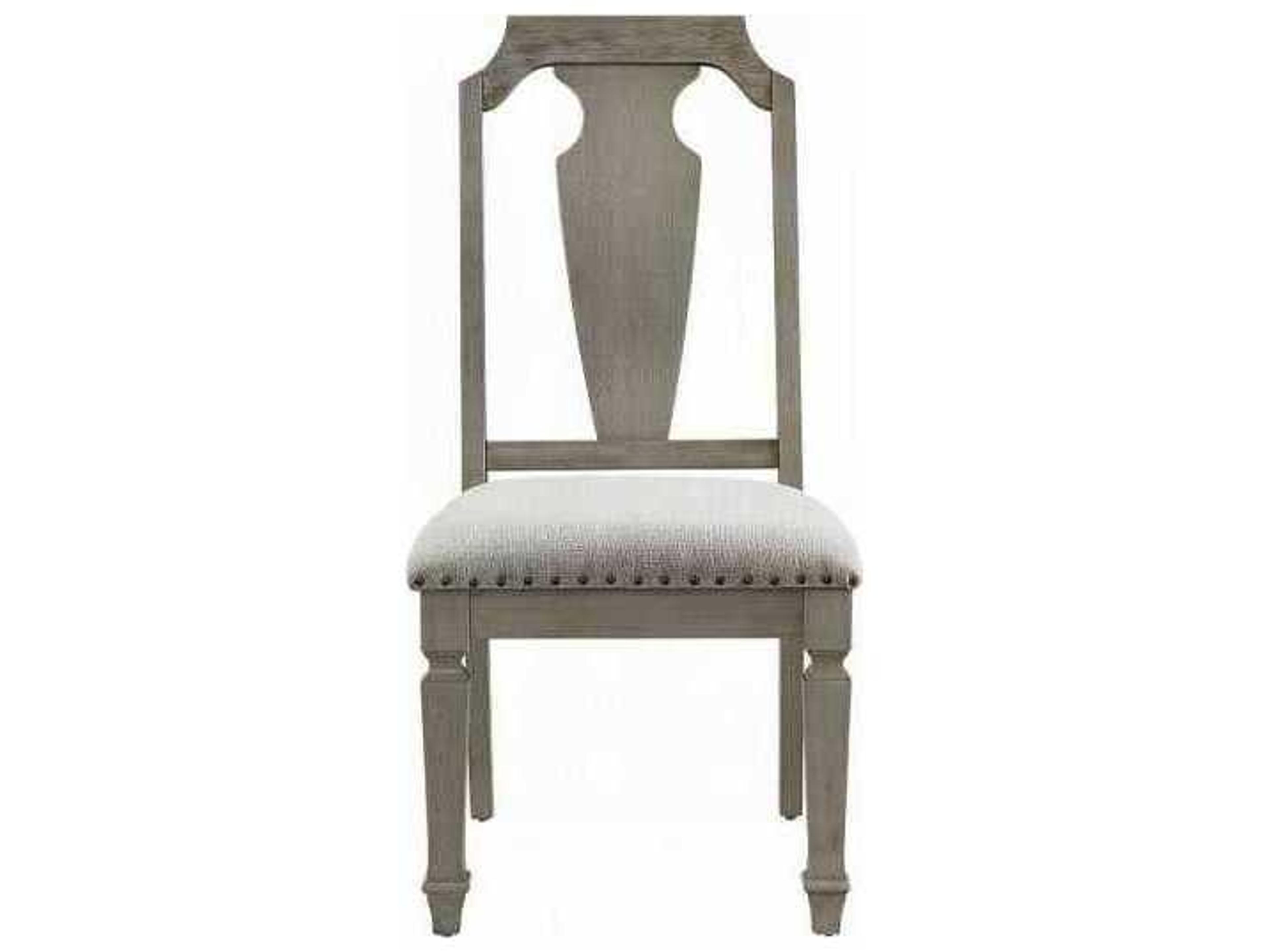 Acme Furniture Plywood Gray Upholstered Armless Dining Chair Set of 2