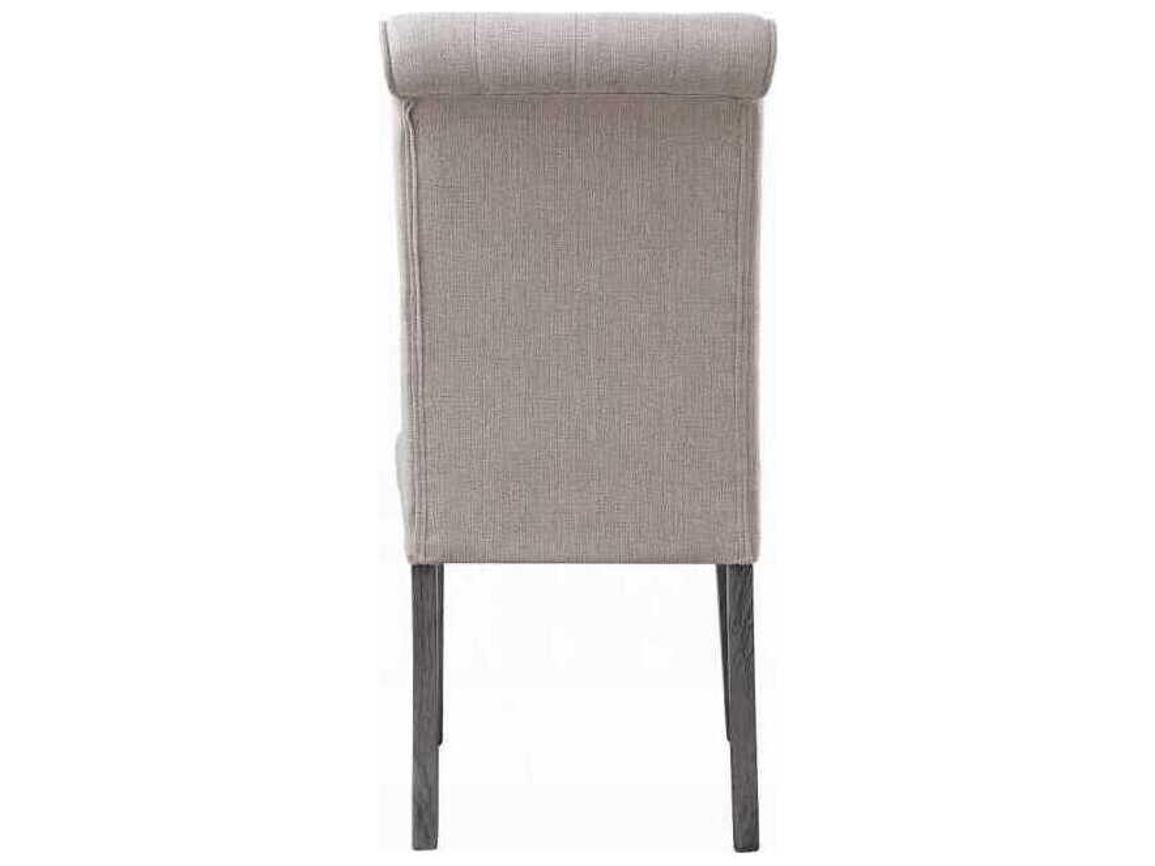 Acme Furniture Beige Upholstered Armless Dining Chair Set of 2