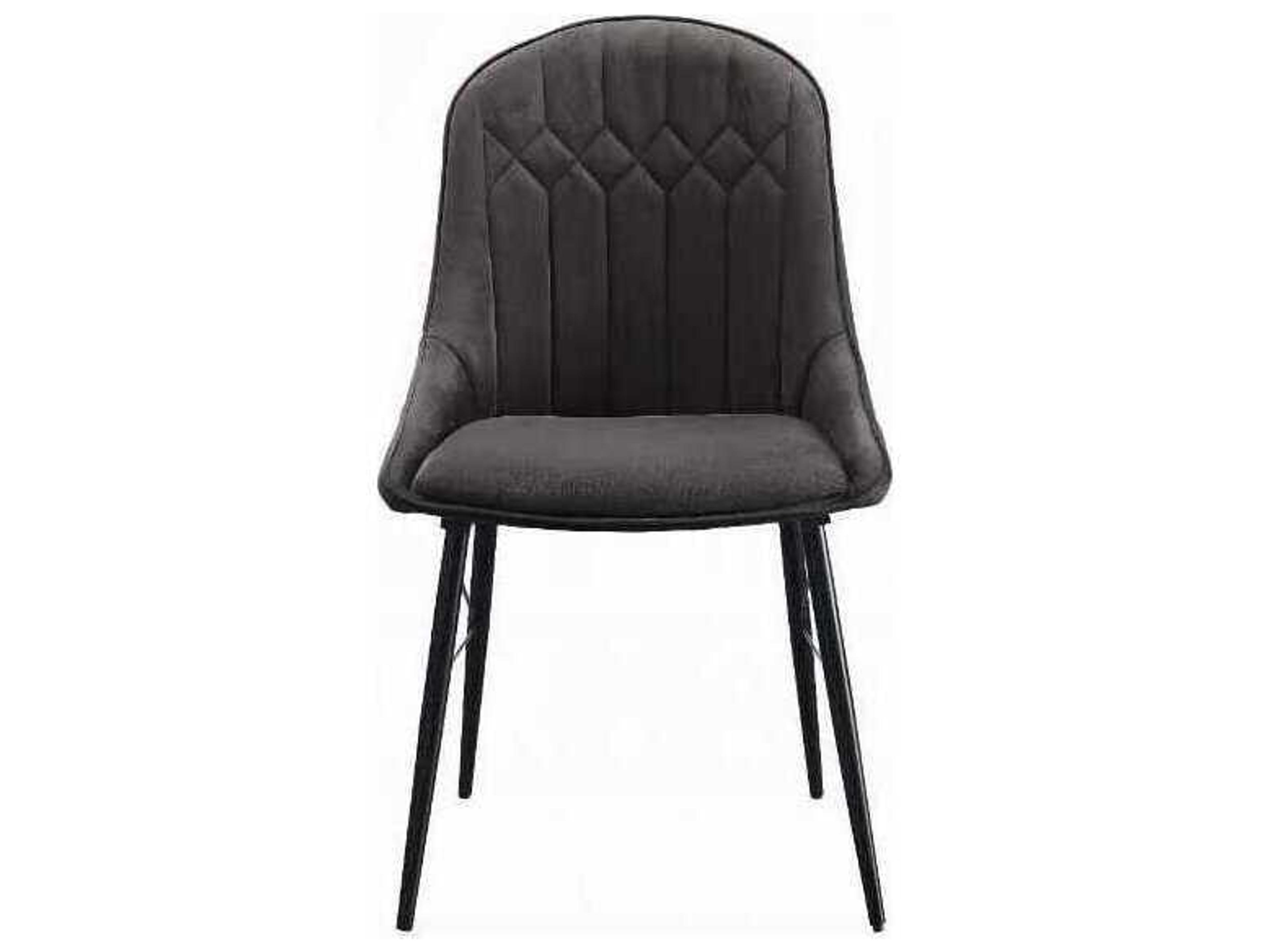 Acme Furniture Plywood Black Upholstered Armless Dining Chair Set of 2