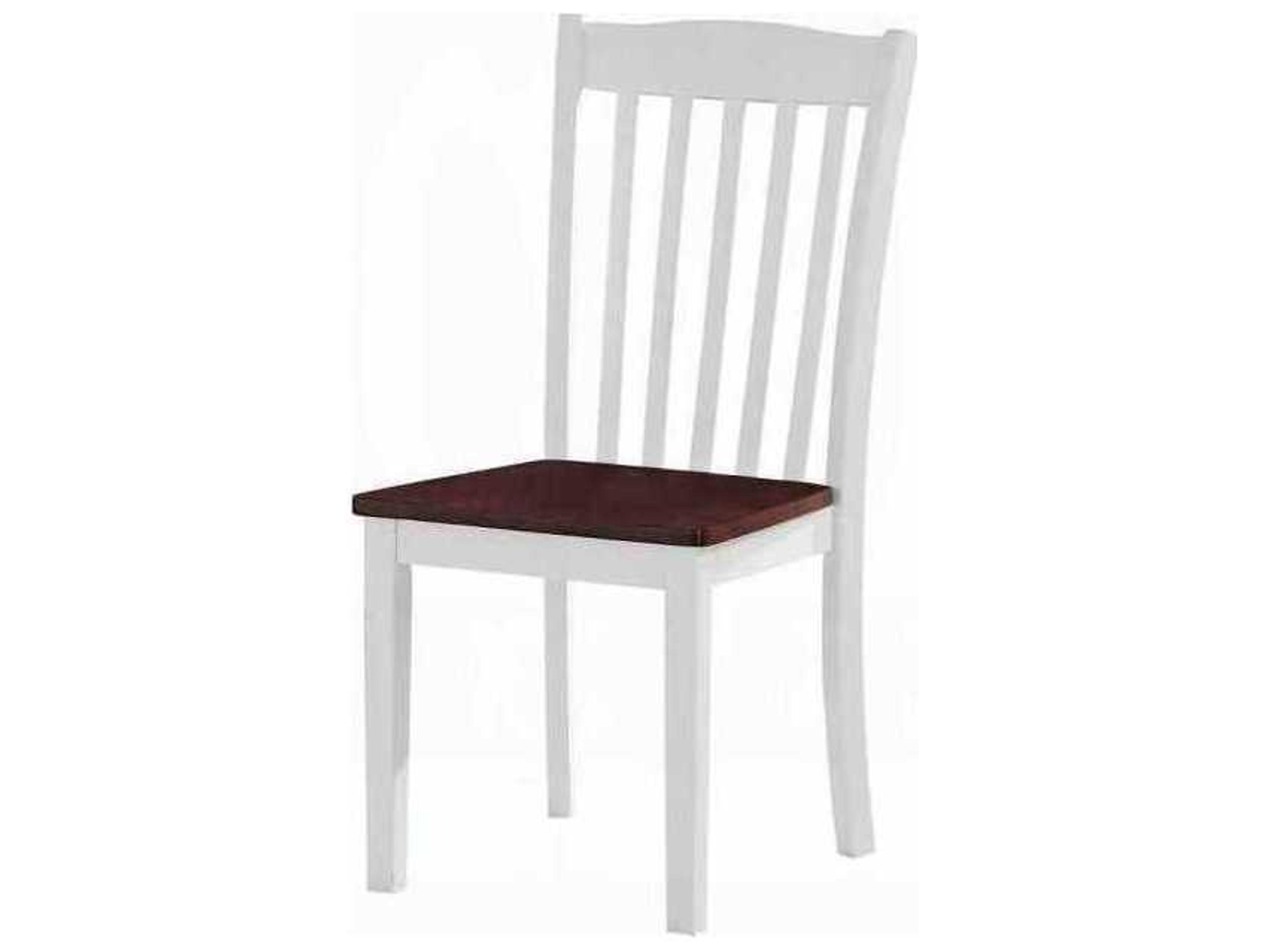 Acme Furniture Birch Wood White Armless Dining Chair Set of 2