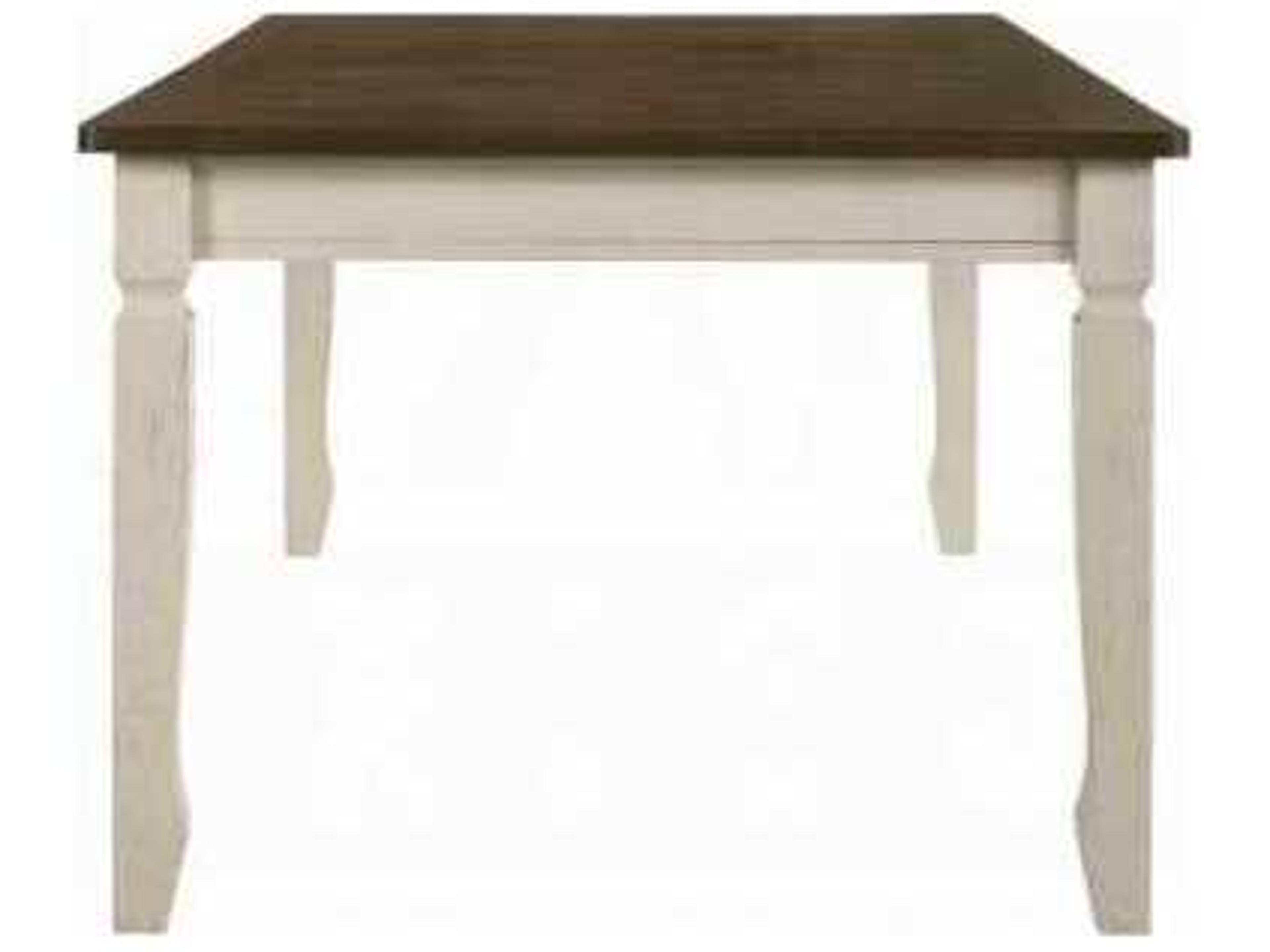 Acme Furniture Fedele Rectangular Wood Weathered Oak Cream Dining Table