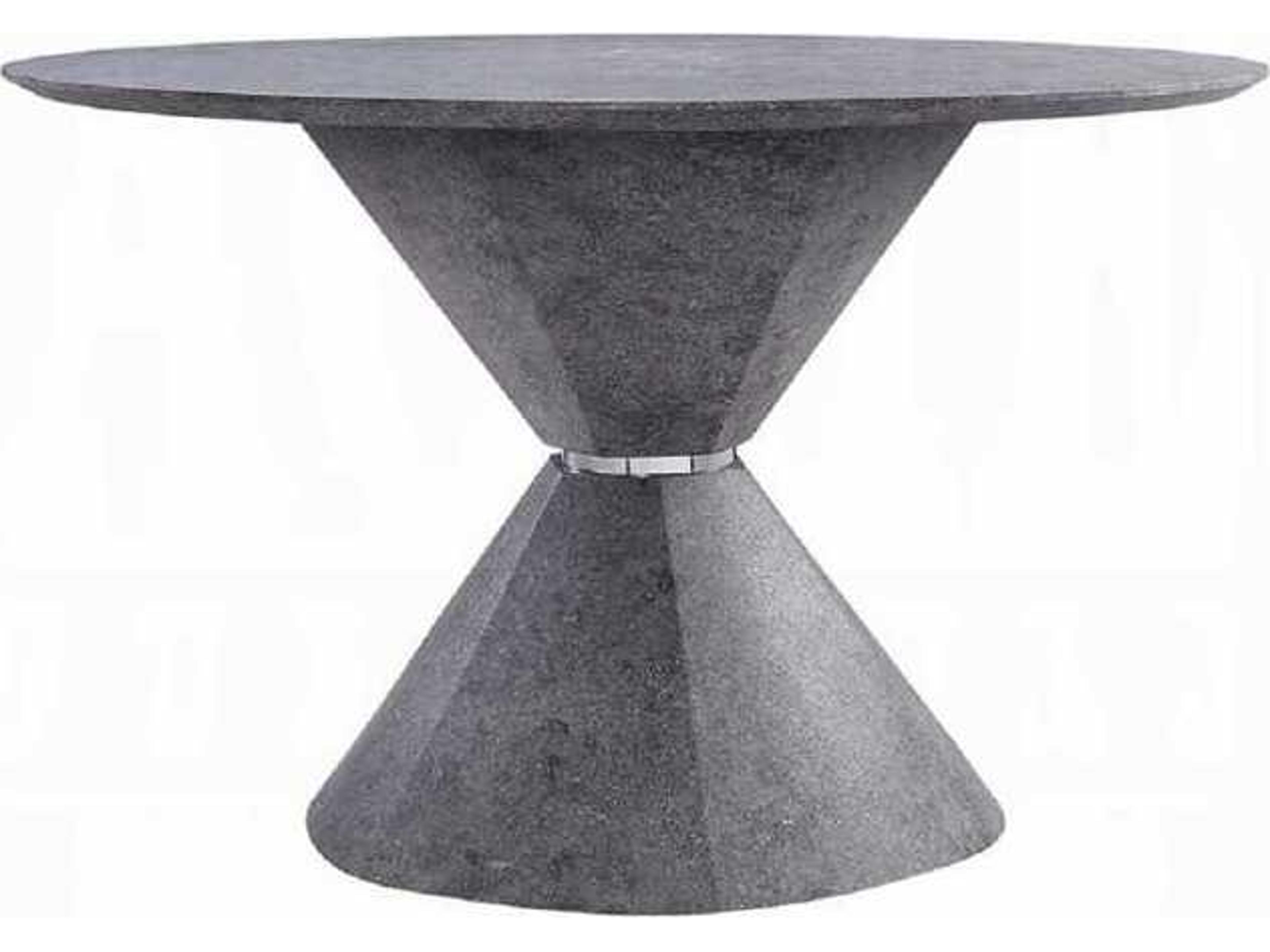 Acme Furniture Ansonia Round Faux Cement Concrete Dining Table