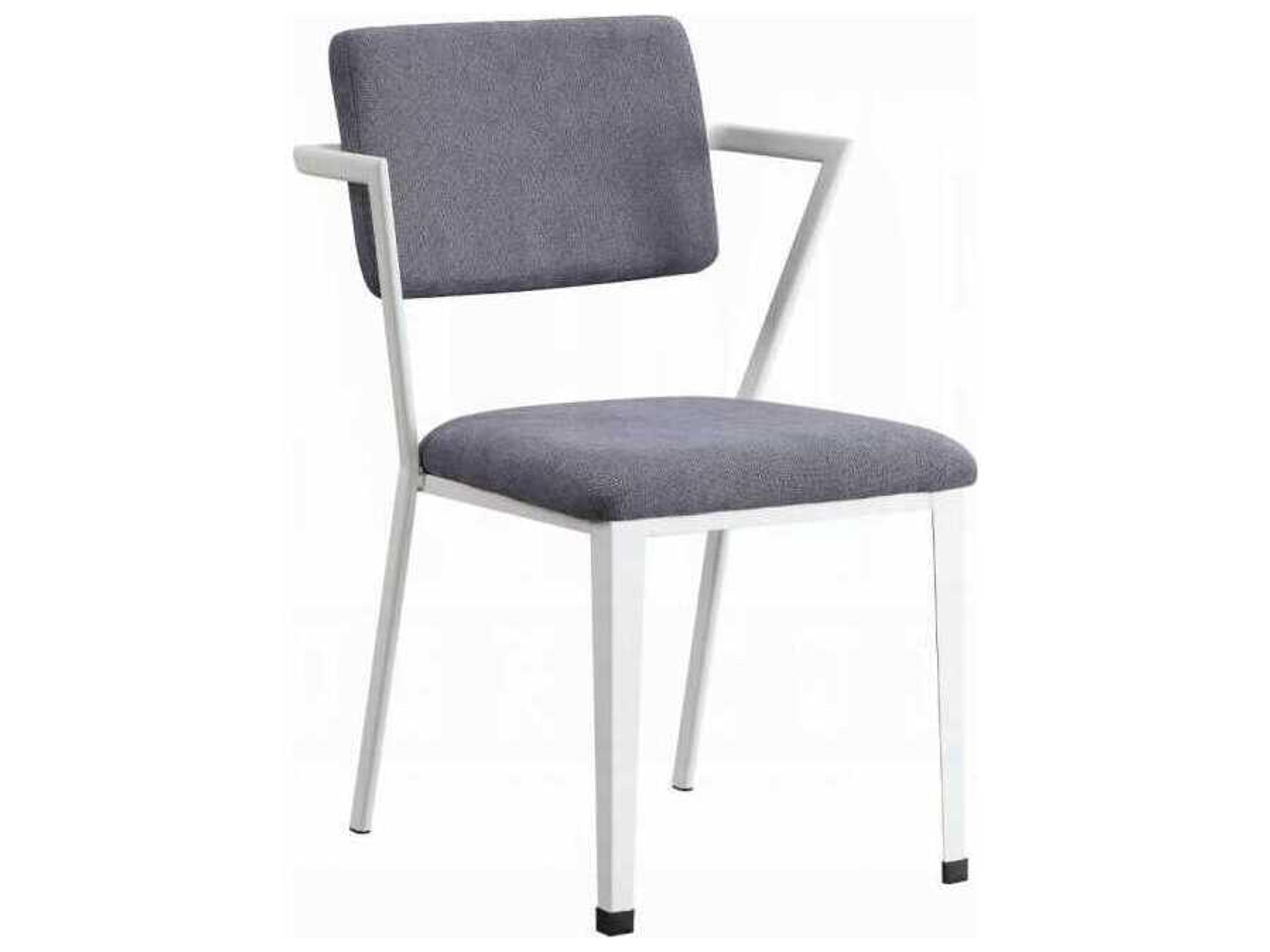 Cargo Gray Upholstered Arm Dining Chair Set of 2