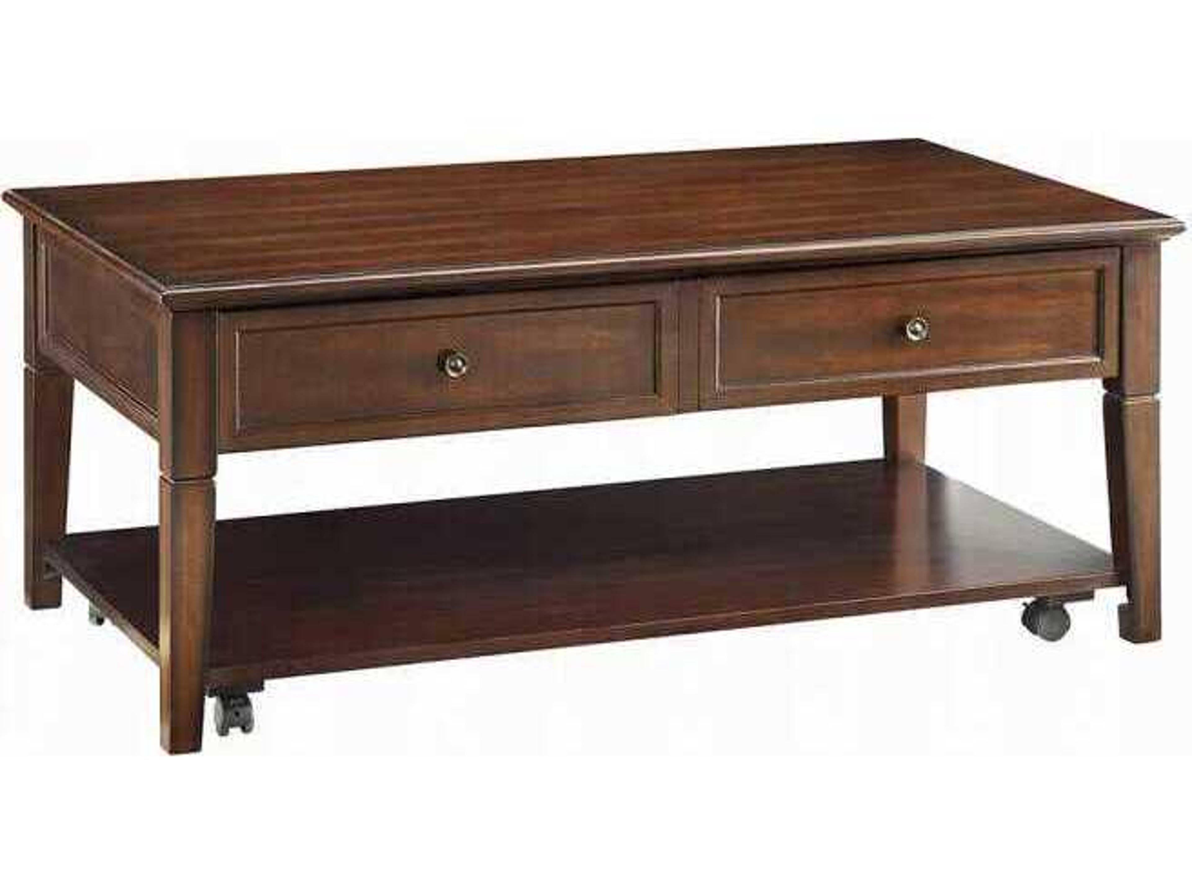 Malachi Rectangular Wood Walnut Coffee Table