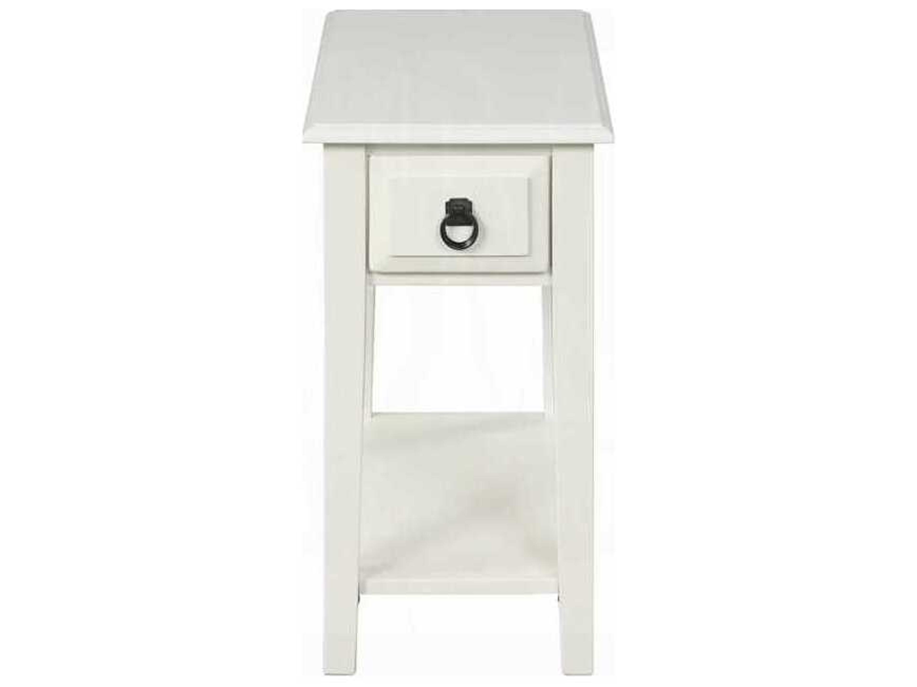 Acme Furniture Rectangular Wood White End Table