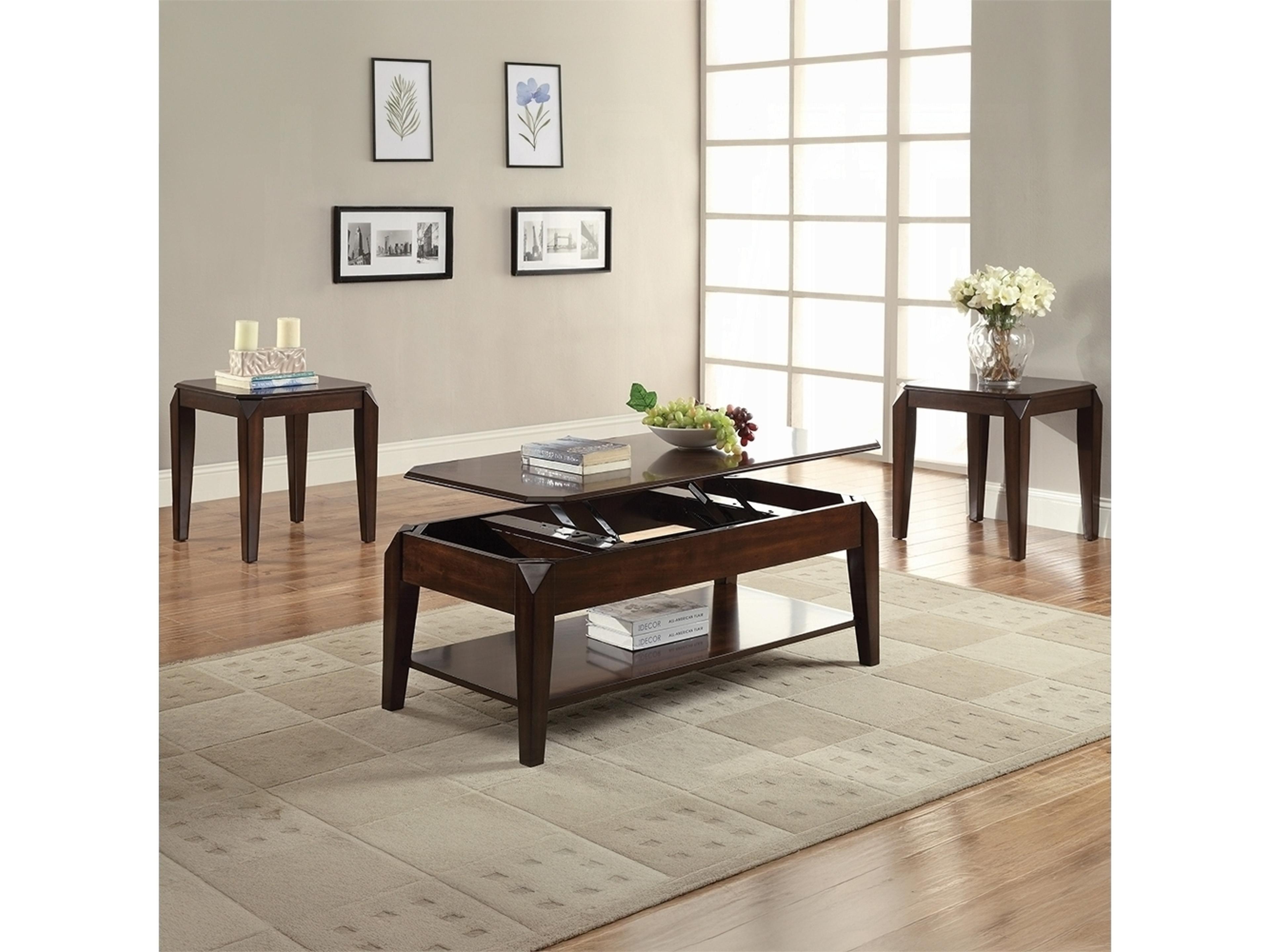 Acme Furniture Docila Rectangular Wood Walnut Coffee Table