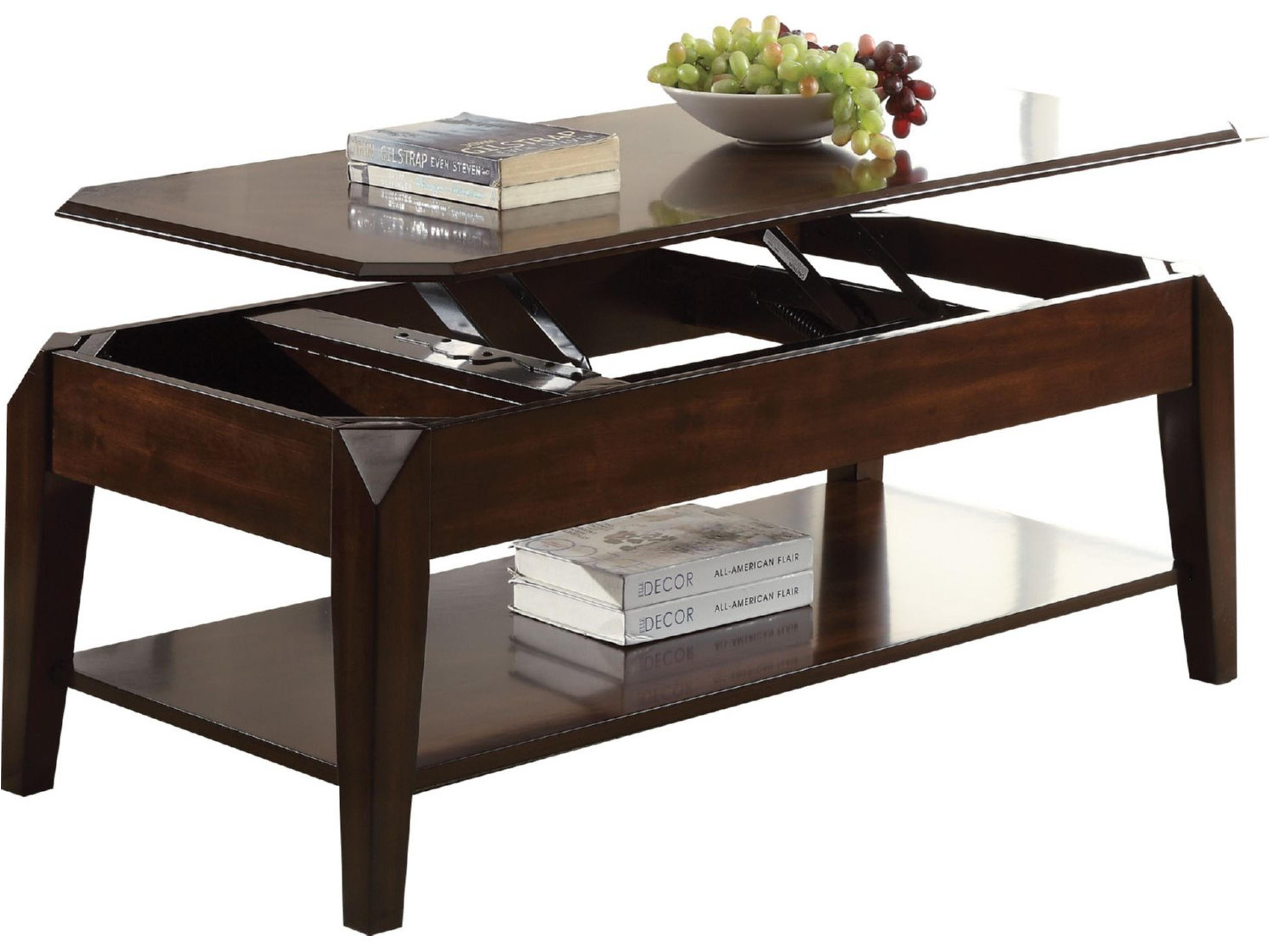 Docila Rectangular Wood Walnut Coffee Table
