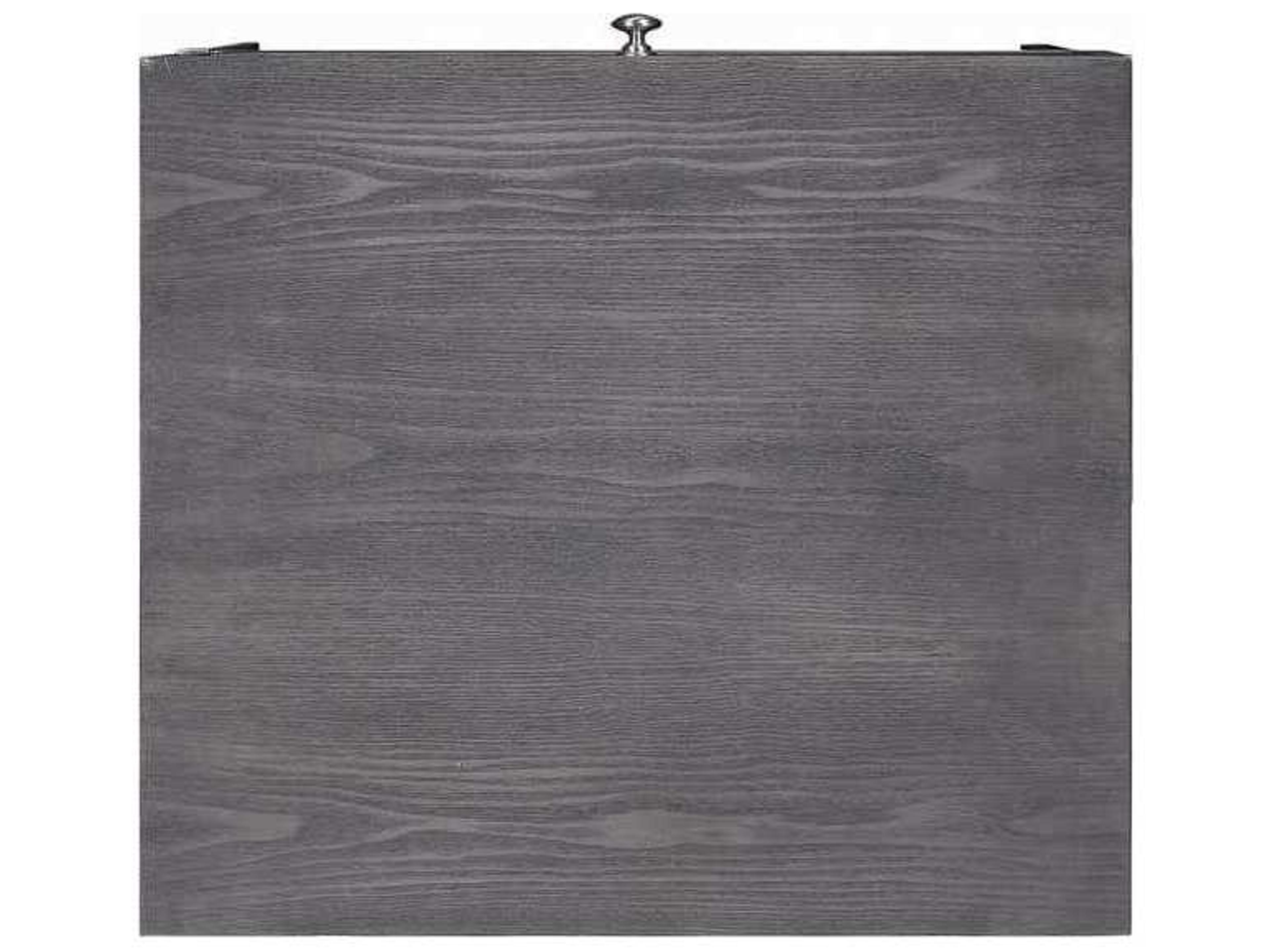 Acme Furniture Iban Square Wood Gray Oak Chrome End Table