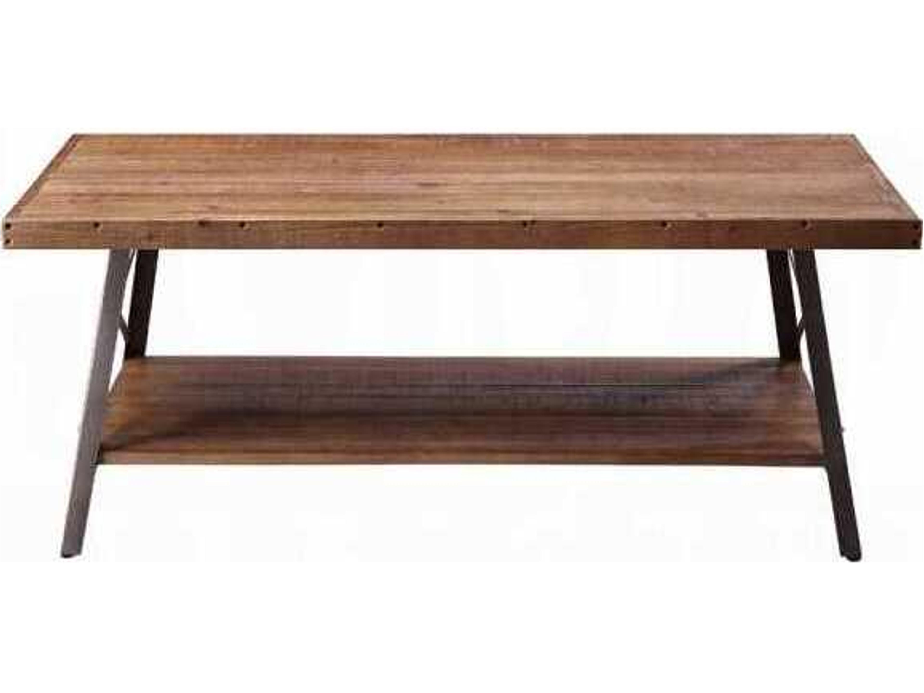 Acme Furniture Ikram Rectangular Wood Weathered Oak Sandy Black Coffee Table