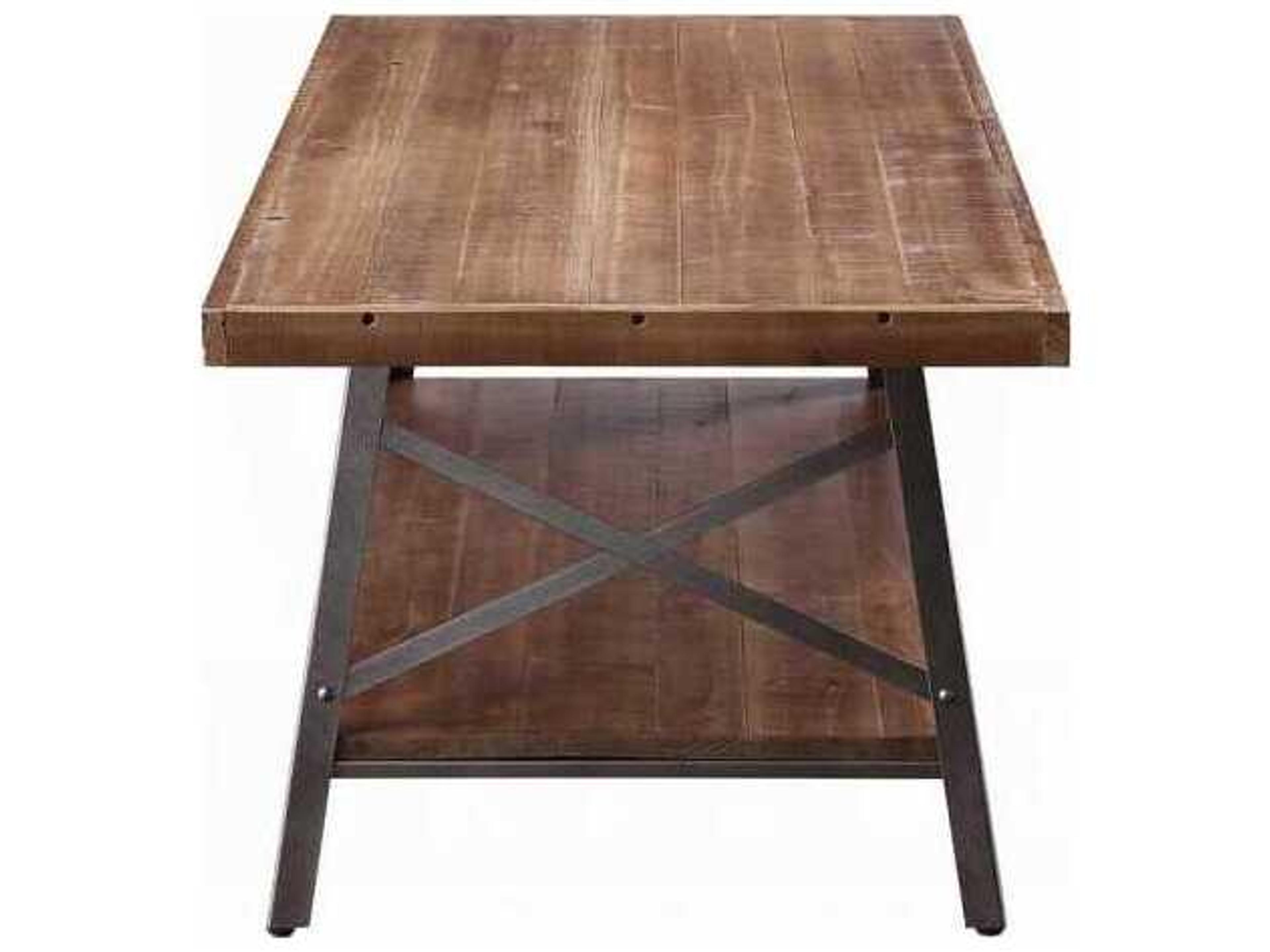 Acme Furniture Ikram Rectangular Wood Weathered Oak Sandy Black Coffee Table