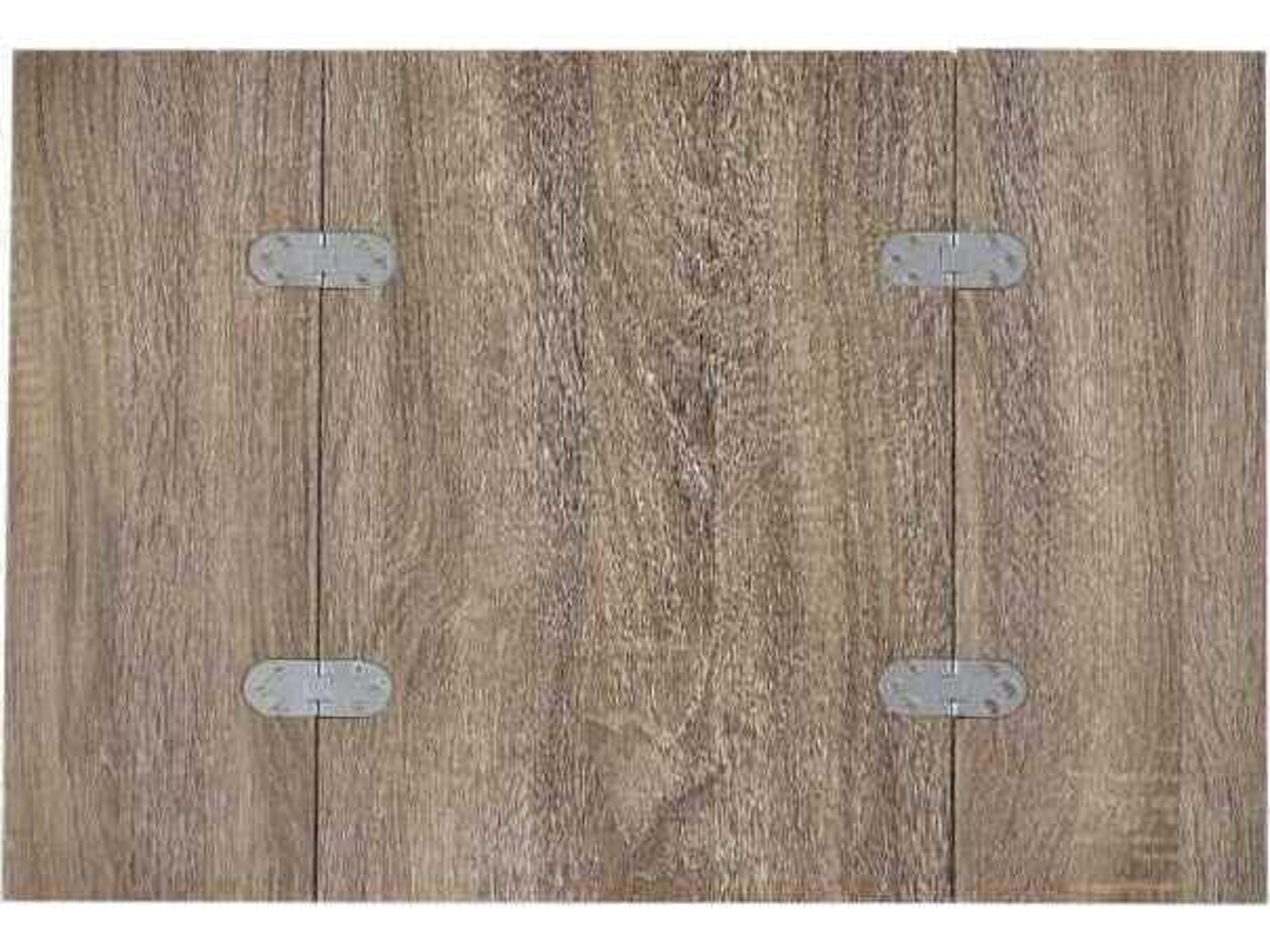 Acme Furniture Rectangular Wood Weathered Oak Chrome End Table