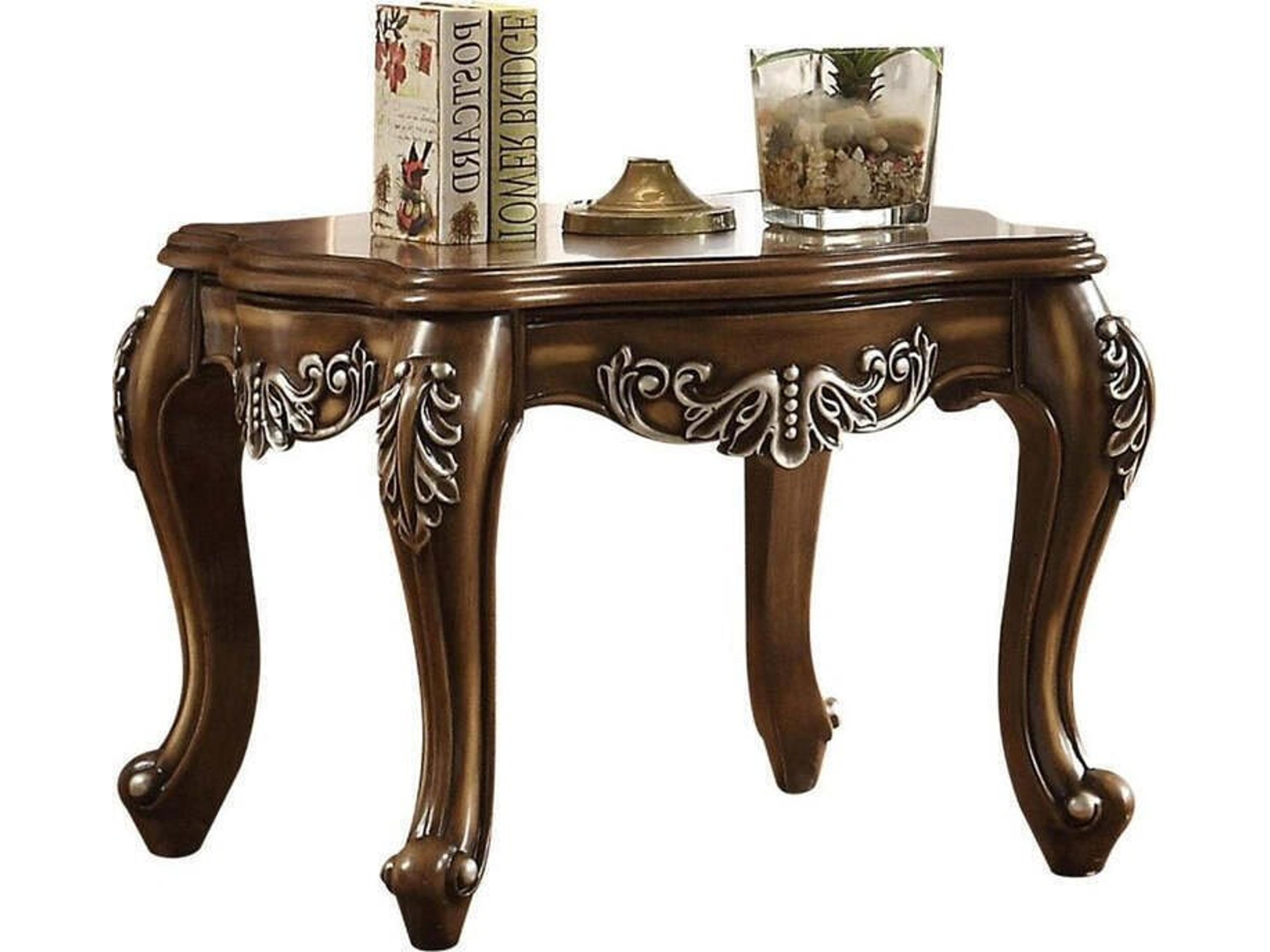 Latisha Square Wood Antique Oak End Table