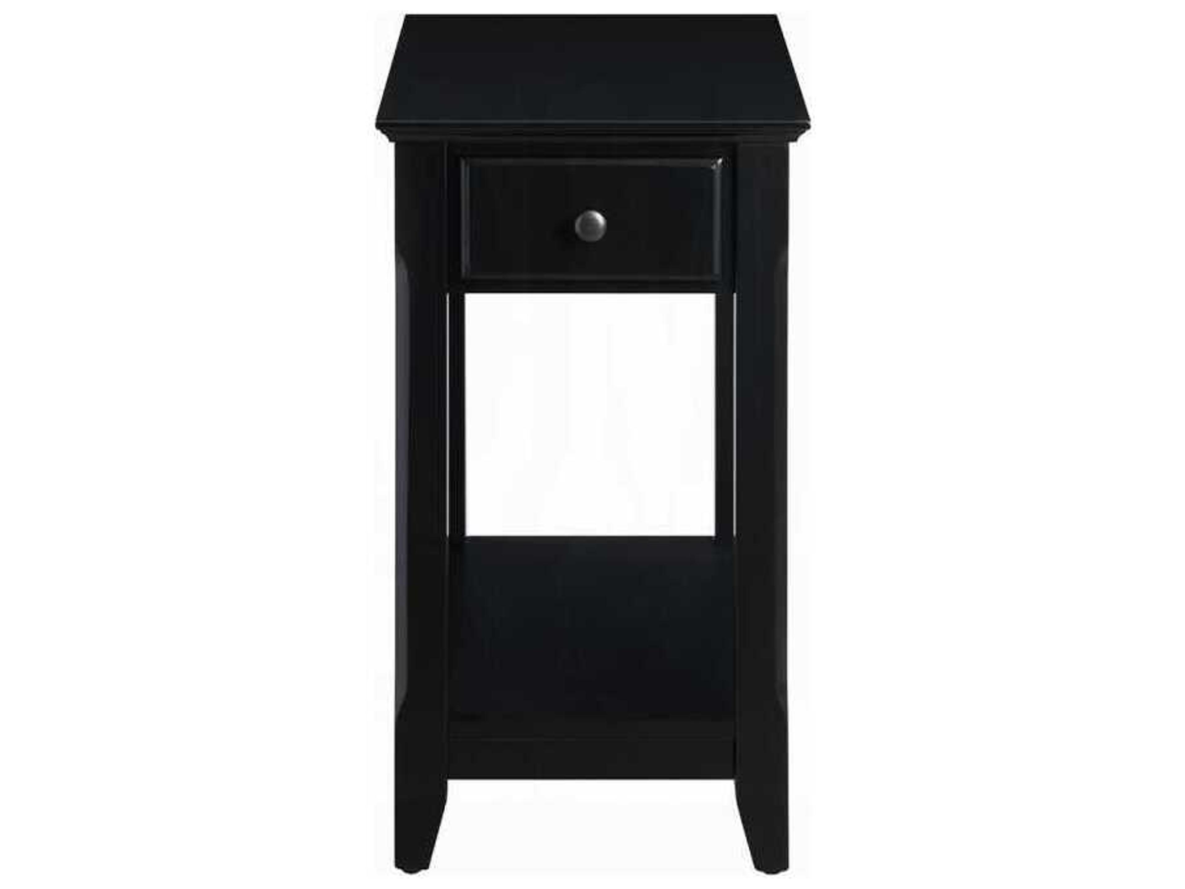 Acme Furniture Bertie Rectangular Wood Black End Table