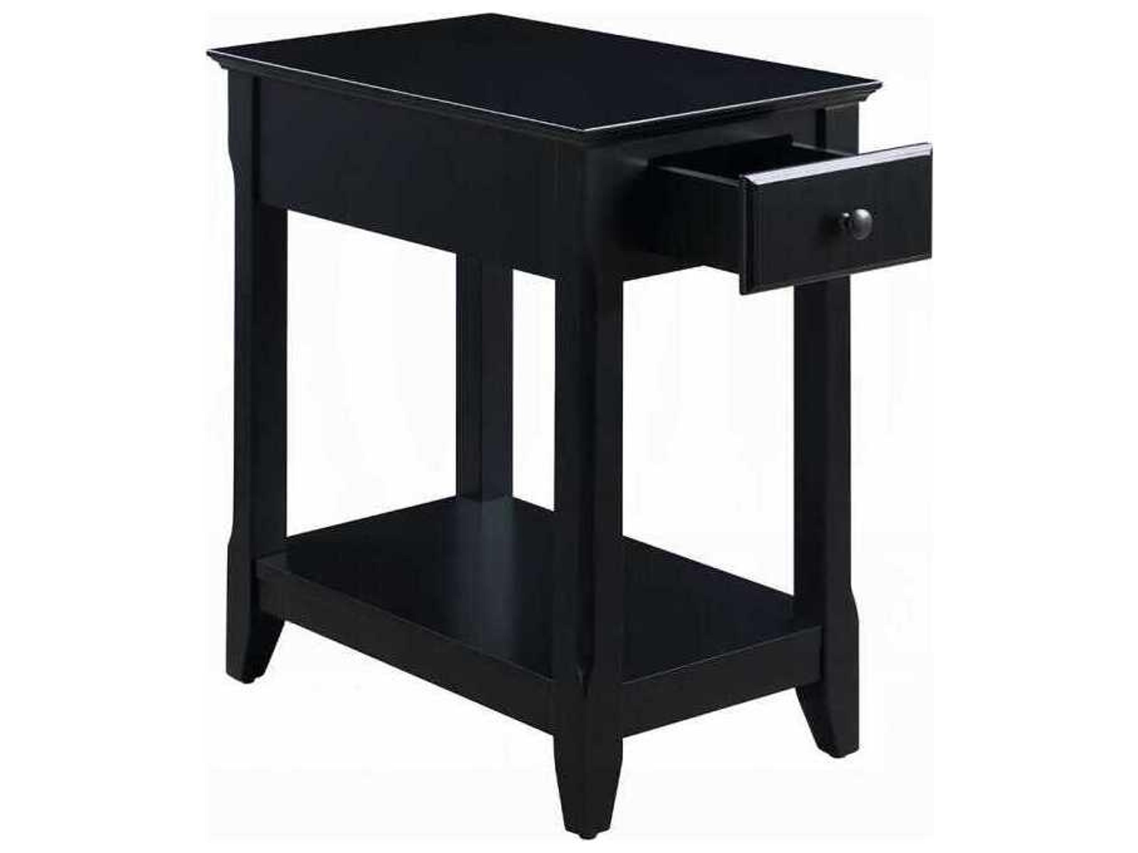 Acme Furniture Bertie Rectangular Wood Black End Table