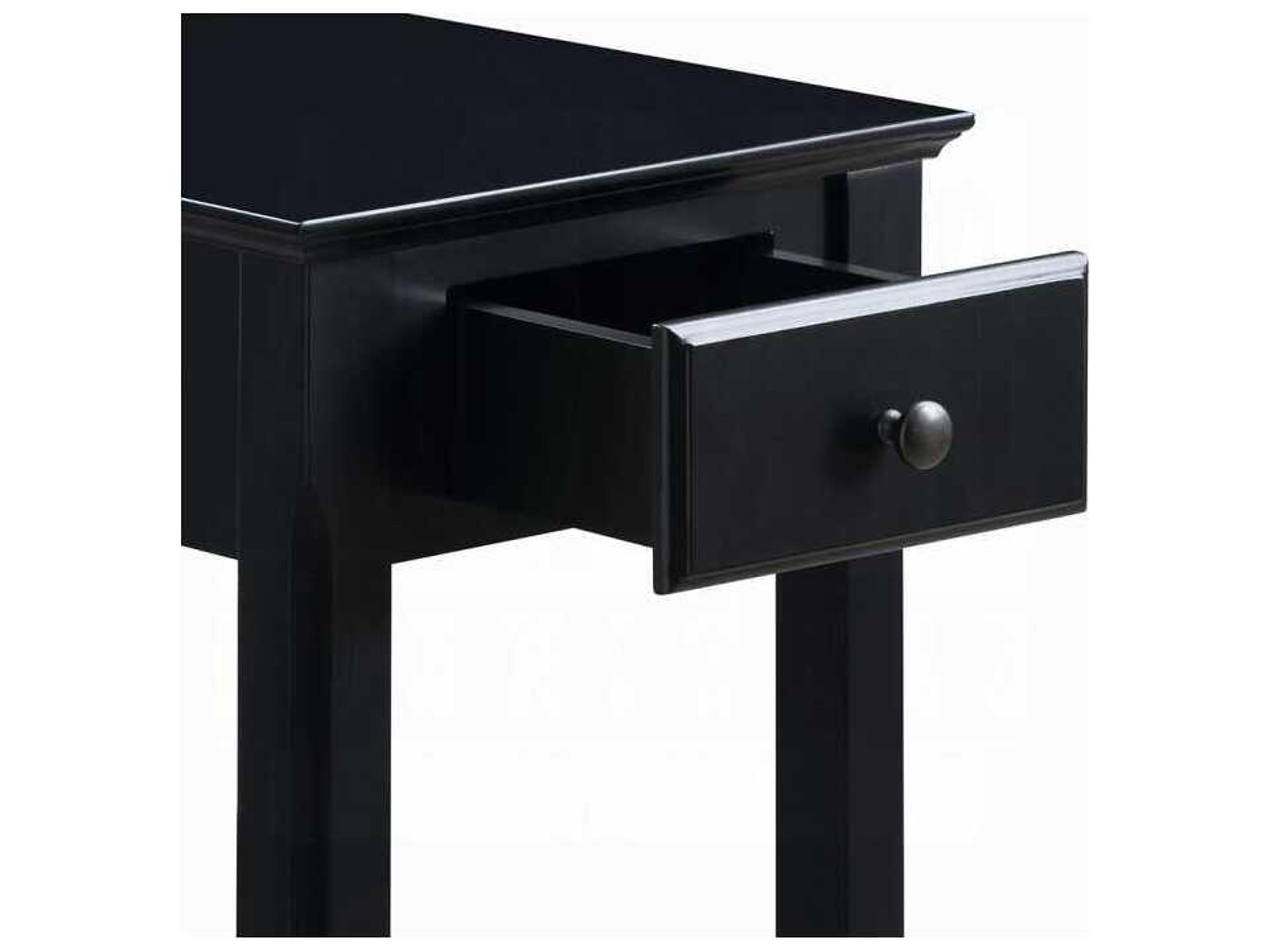 Acme Furniture Bertie Rectangular Wood Black End Table