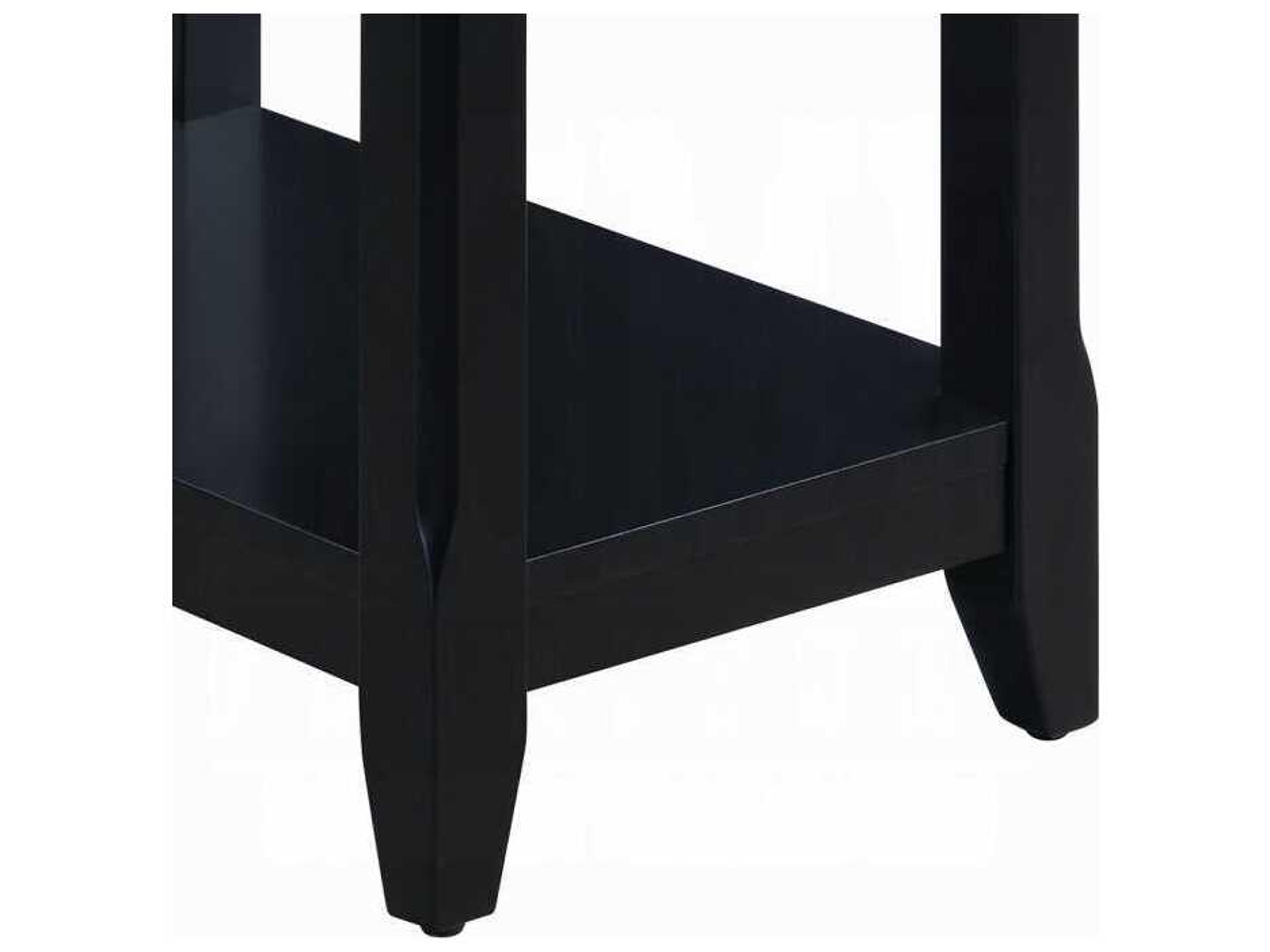 Acme Furniture Bertie Rectangular Wood Black End Table