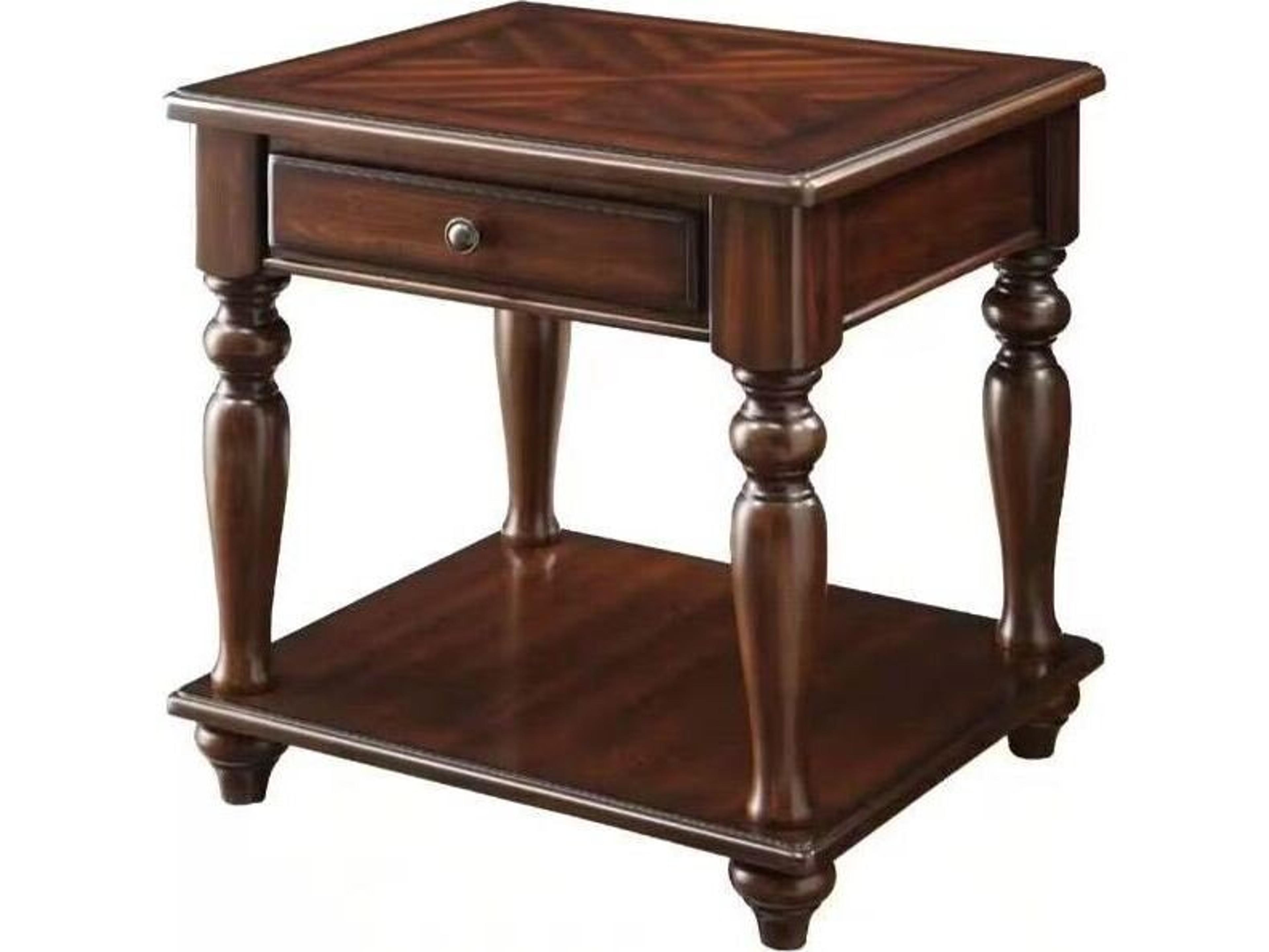Acme Furniture Farrel Square Wood Walnut End Table